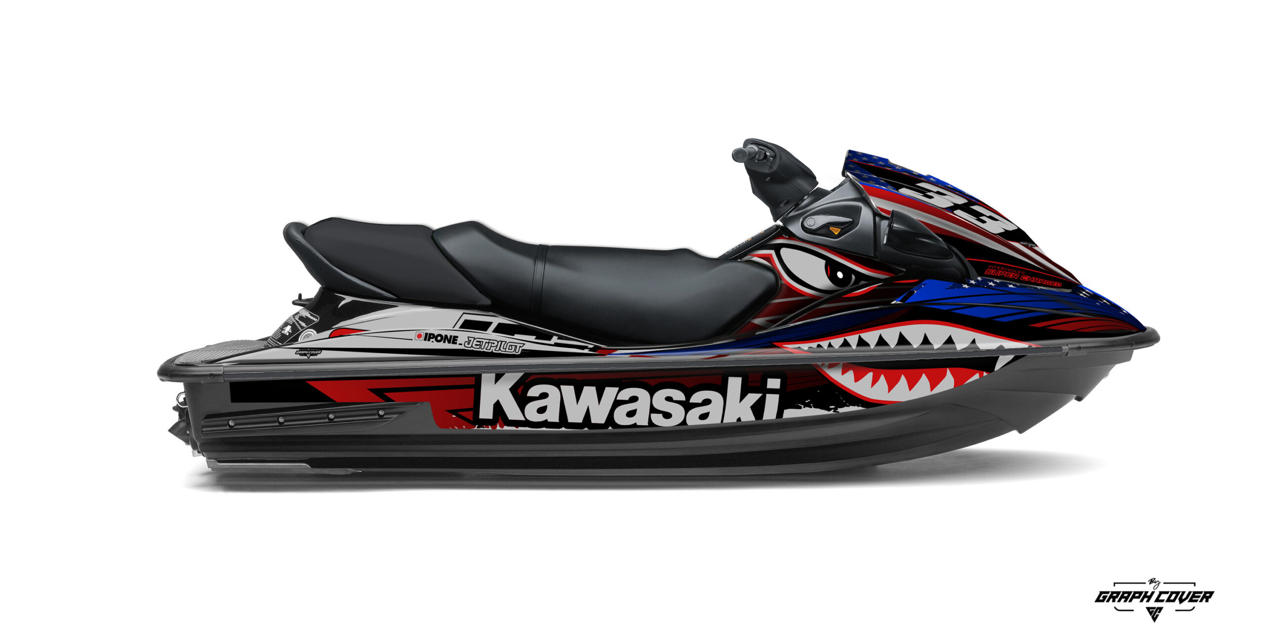 KAWASAKI STX 15F SHARK USA Graphcover Fabricant Français de kits