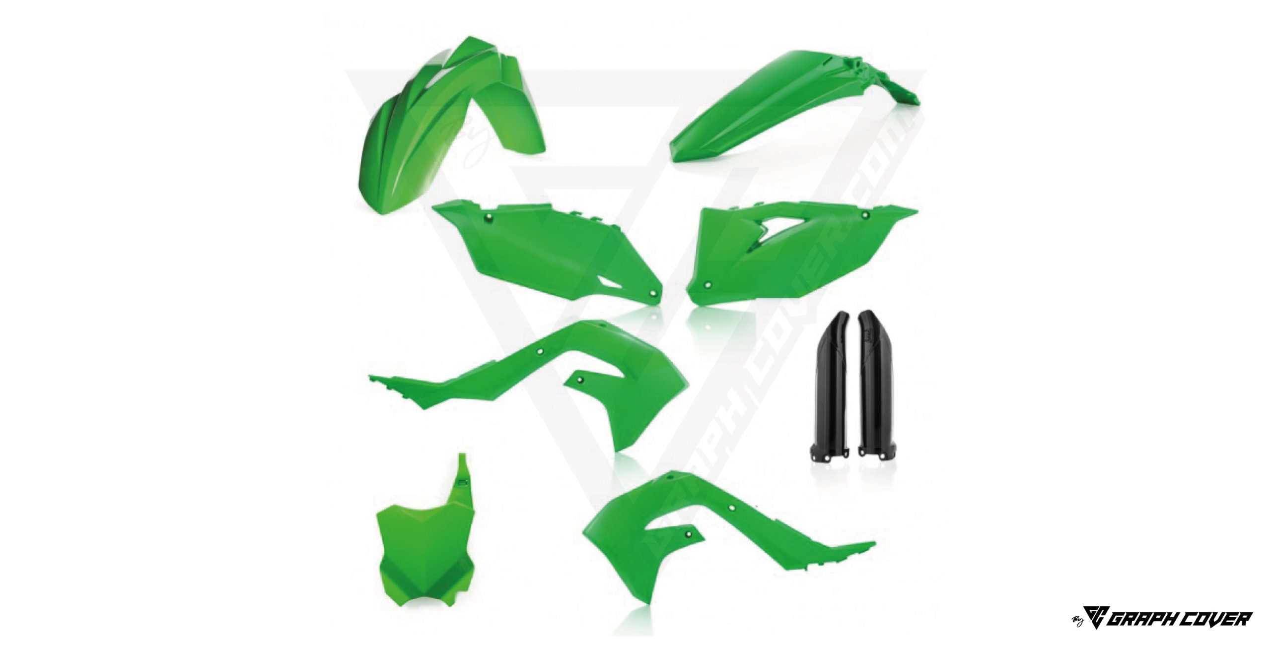 Kit Plastico Completo Acerbis Originale Per KXF 250 2009-2012: Parafanghi E Carenature Per Motocross