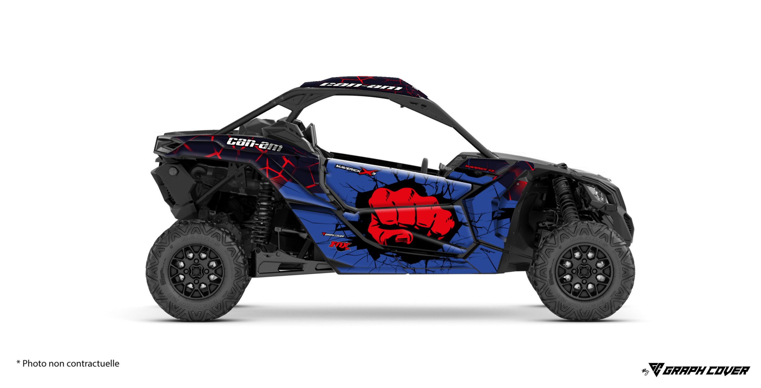 kit-deco-Can-Am-Maverick-x3-Hulk-bleu-rouge-3D