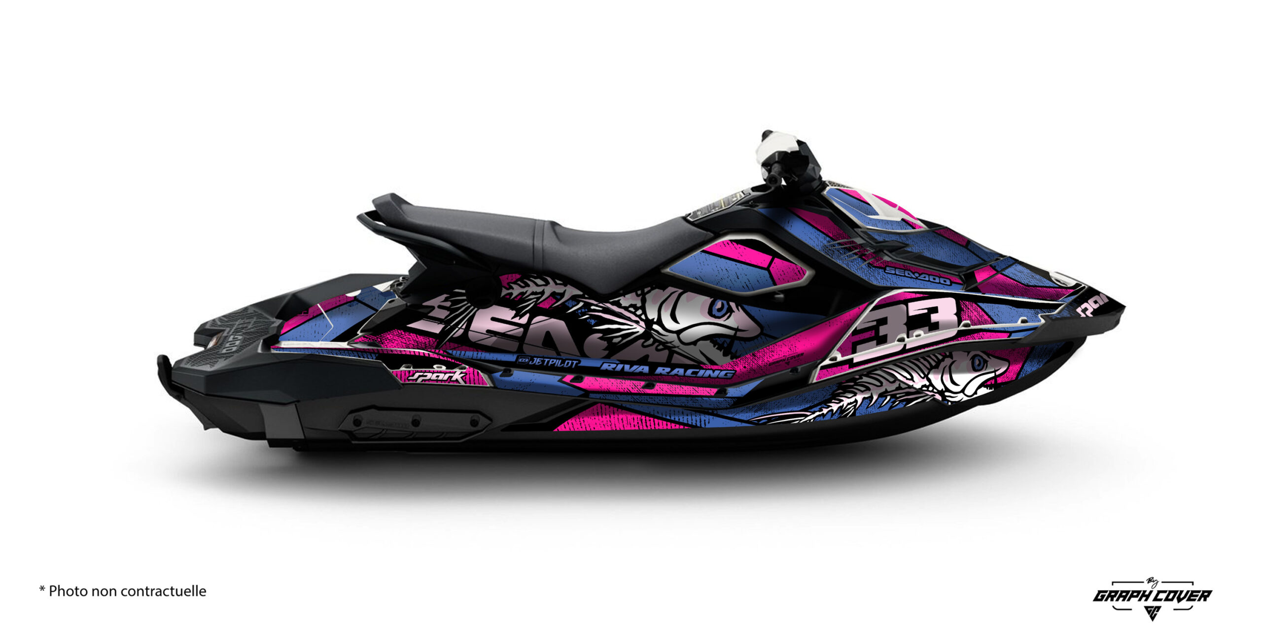 SEADOO SPARK SCRATCHED - Graphcover - French manufacturer of high quality  standard and custom graphic kits