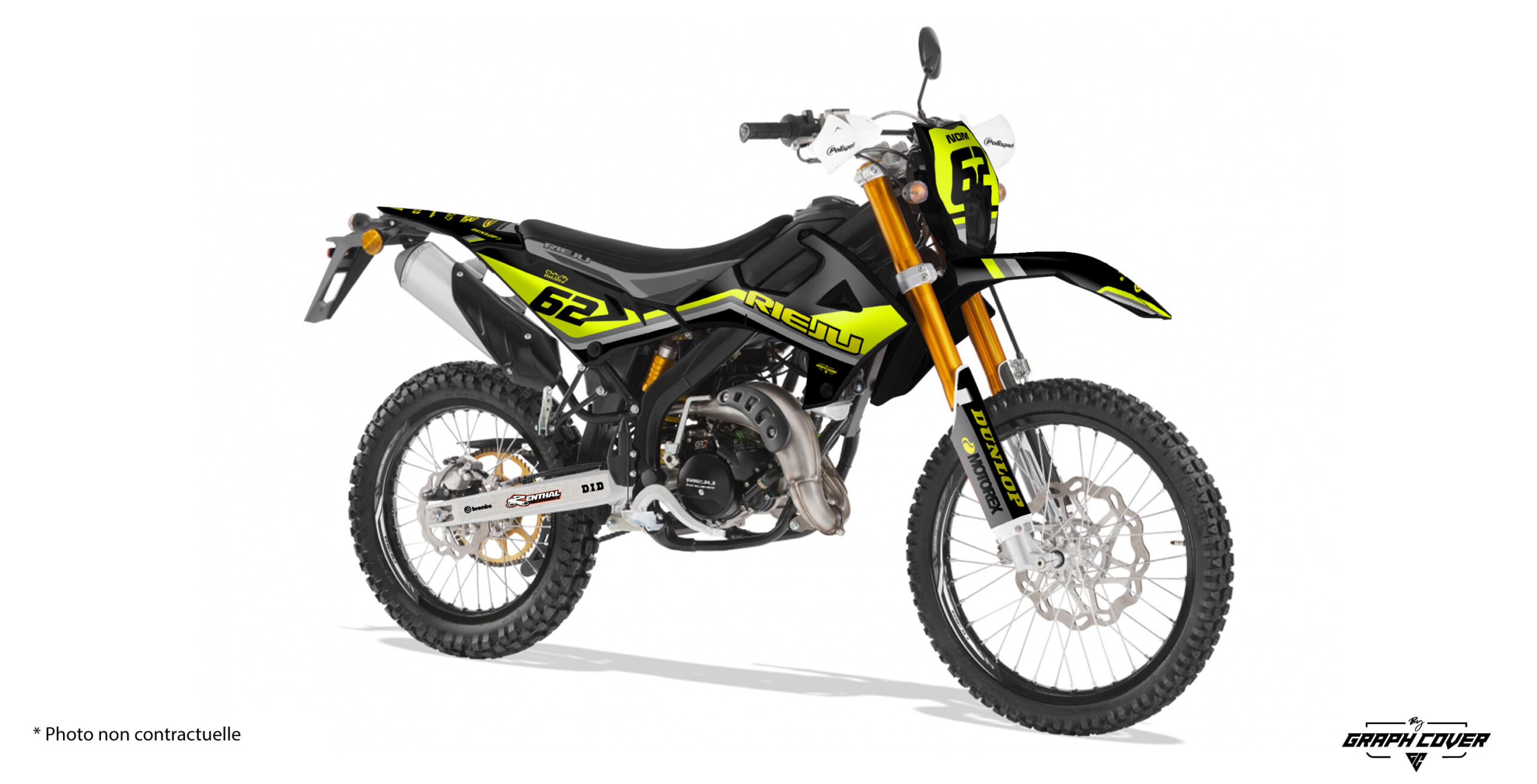 Sublime ta 50cc avec le Kit déco Rieju MRT – Design Herritage, une création exclusive Graph Cover alliant esprit racing, élégance et durabilité.