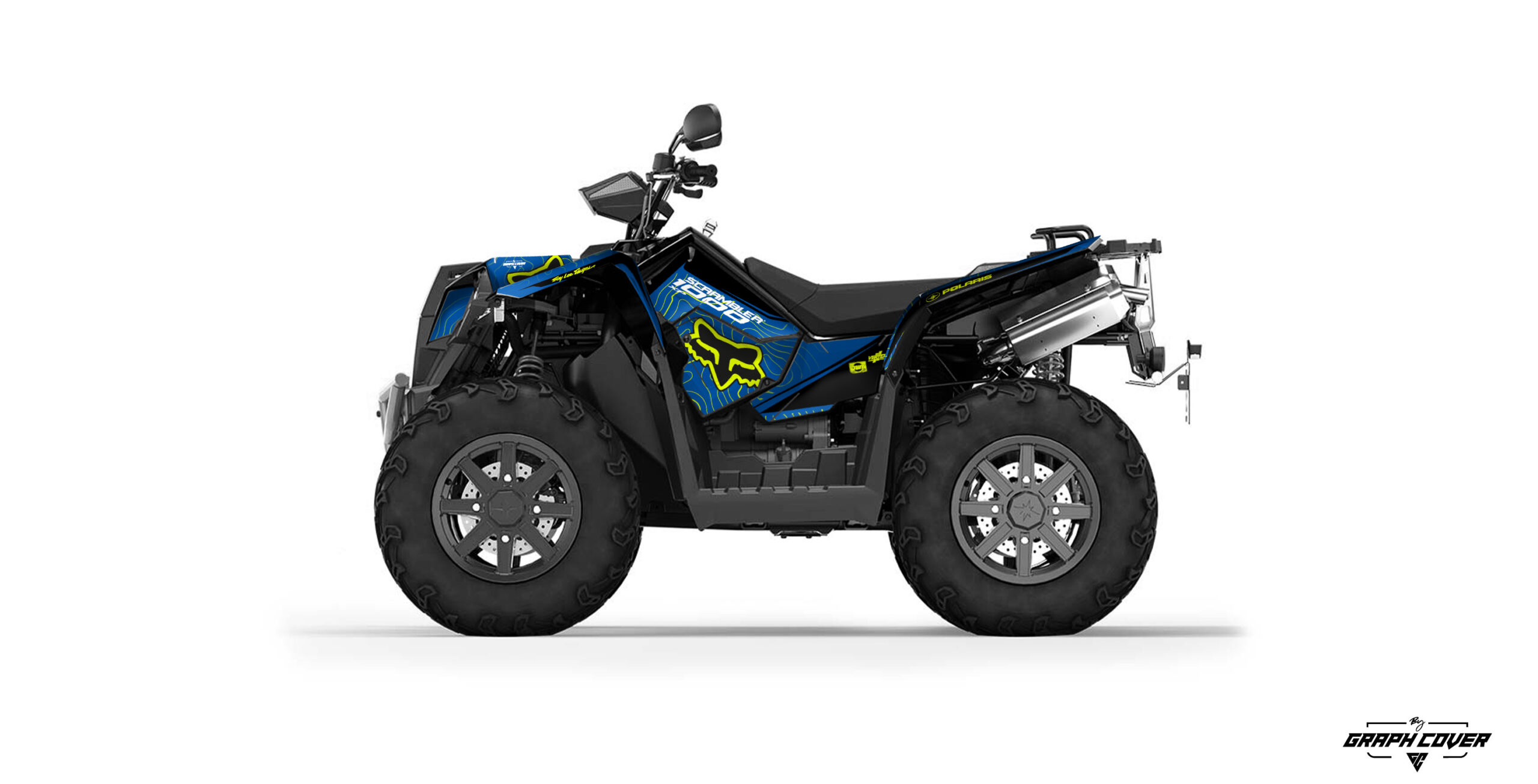 Polaris-Scrambler-850-1000-13-à-23-Azeria-Bleu-Pistache-3D kit déco scrambler 1000. personnalisable pas cher
