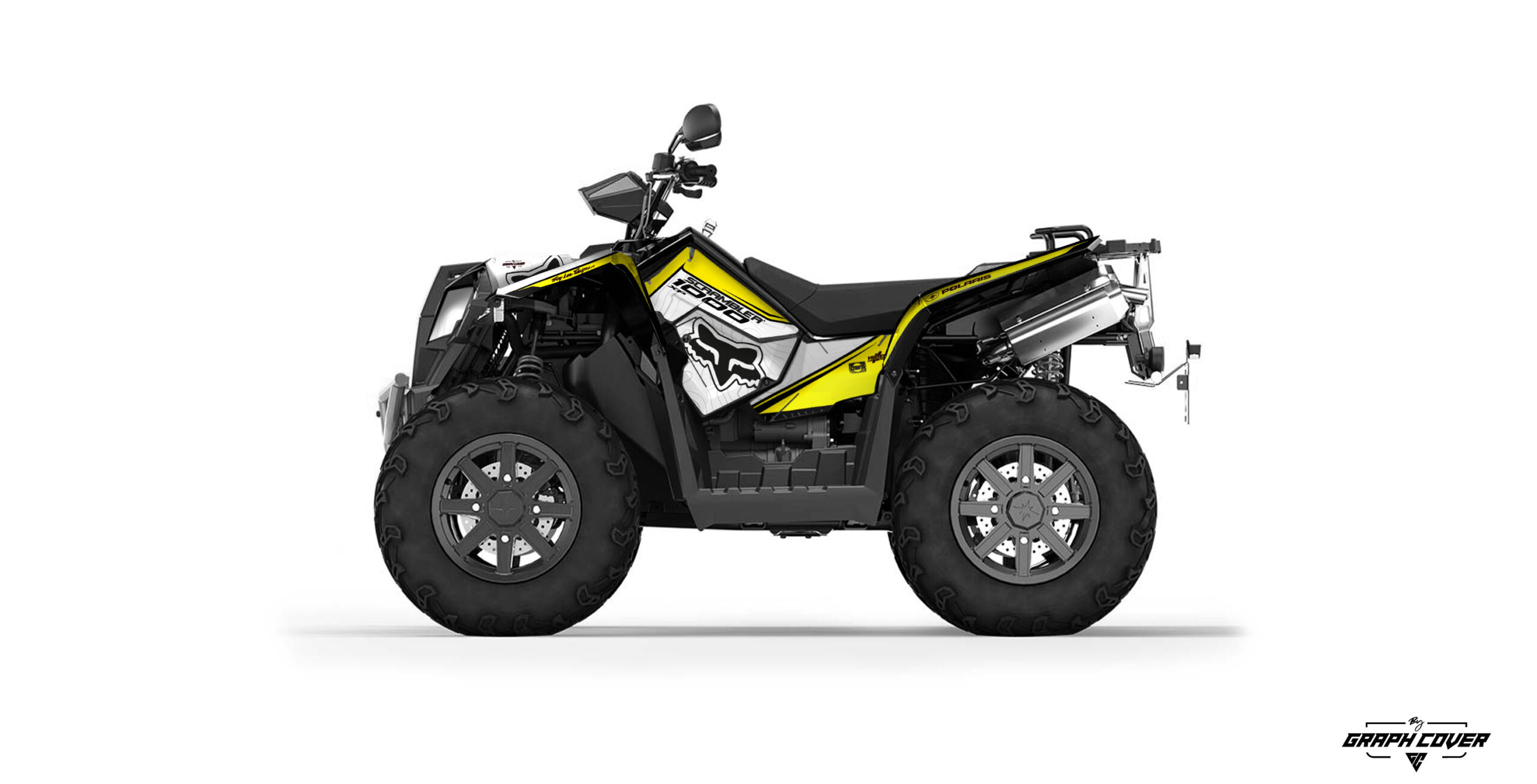 Polaris-Scrambler-850-1000-13-à-23-Azeria-Jaune-3D Apportez un style unique et audacieux à votre quad avec notre Kit déco Scrambler 1000 ! Conçu pour les passionnés de personnalisation et les amateurs de véhicules sportifs, ce kit est pensé pour sublimer votre Scrambler 1000 tout en offrant une qualité et une durabilité exceptionnelles.