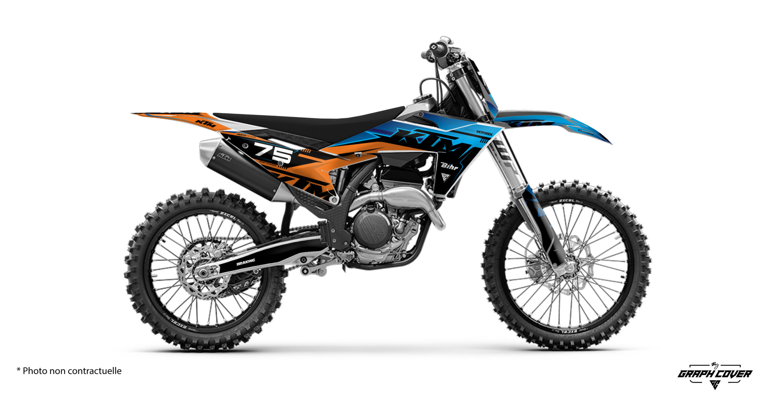 kit-deco-motocross-KTM-sx-sxf-23-Ripit-Bleu-Orange-3D Kit déco KTM SX 50