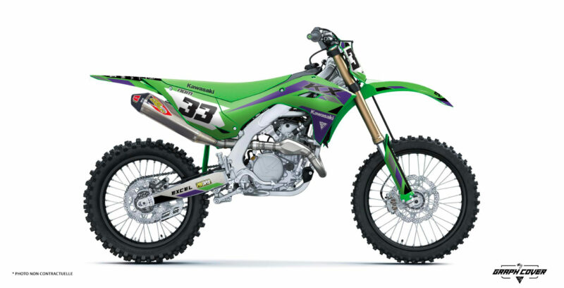 kit déco KXF 2024 à partir de 135€. Offrez-vous dès maintenant pour votre Moto Cross Kawasaki KXF un kit déco à votre gout en personnalisant votre kit.