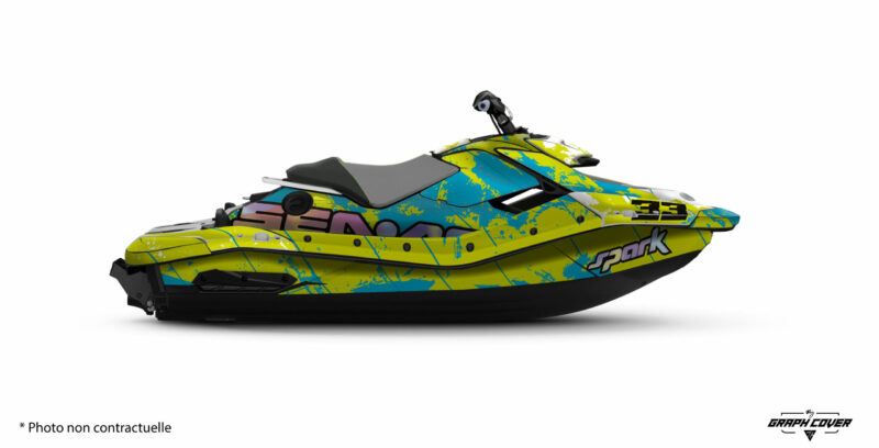 Relooker votre machine à notre kit déco Seadoo Spark personnalisable. Pour un kit déco Seadoo Spark à votre image.