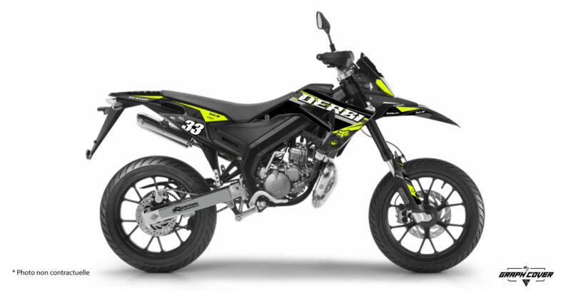 Kits déco motos 50cc imprimés sur des matériaux de qualité, offrant une durabilité exceptionnelle. Donnez une touche unique à votre Derbi Senda Xtreme