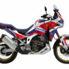 Ce kit déco permet aux passionnés de tout-terrain d’afficher fièrement une Africa Twin Adventure Sports prête pour l’aventure avec un look de compétition.