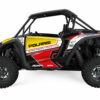 Donnez un nouveau style à votre SSV Polaris RZR XP avec ce kit déco de haute qualité, spécialement conçu pour les amateurs de tout-terrain et de courses.