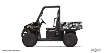 Le kit déco standard personnalisable Kamo pour le SSV Polaris Ranger 570, également adaptable pour les Ranger 500 et EV (électrique) est spécialement conçu pour donner à votre véhicule un look unique et robuste, adapté aux aventures tout-terrain.