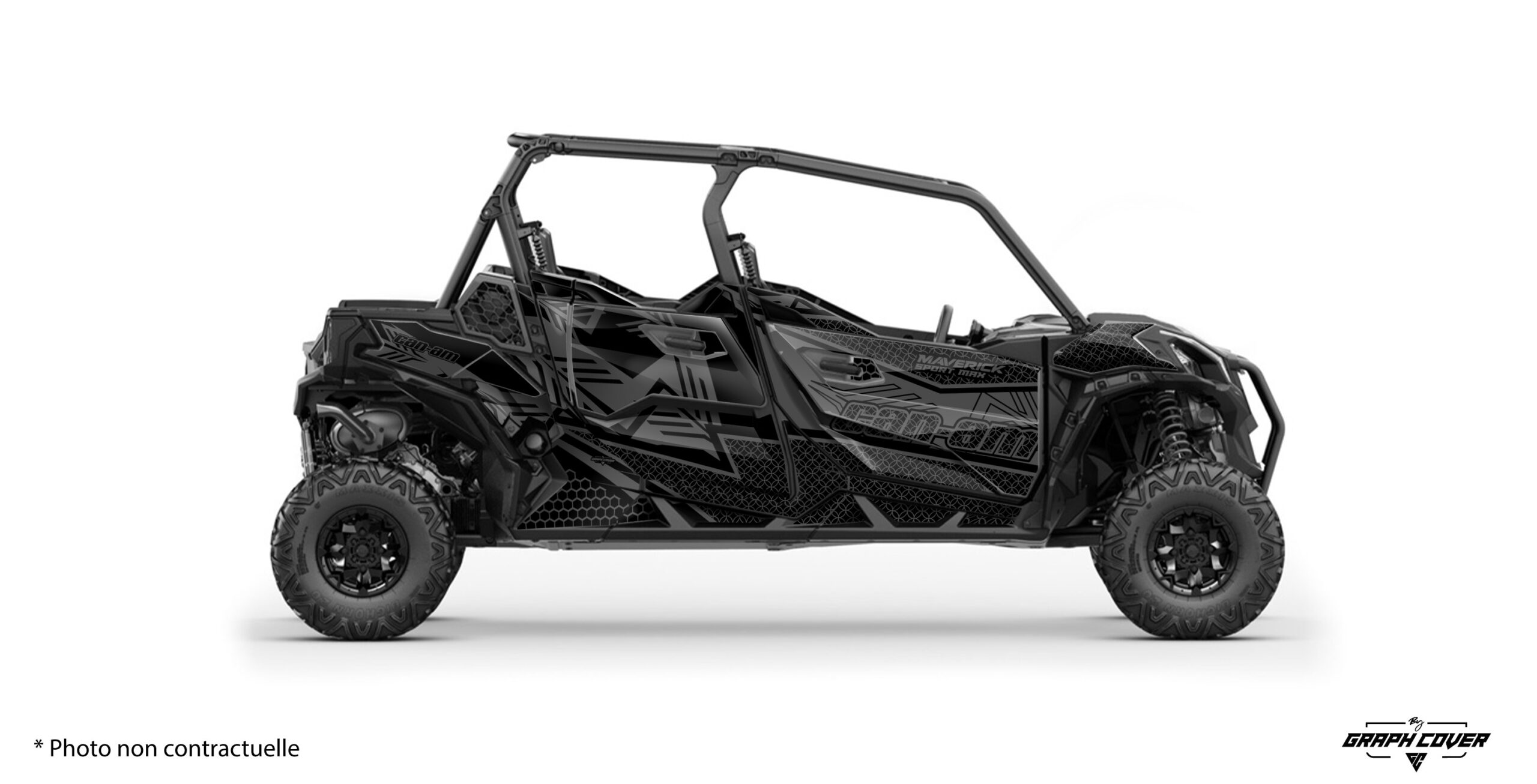 Sublimez votre Can-Am Maverick Sport MAX avec le kit déco Ohana, spécialement conçu pour les passionnés de tout-terrain. Disponible en plusieurs couleurs.