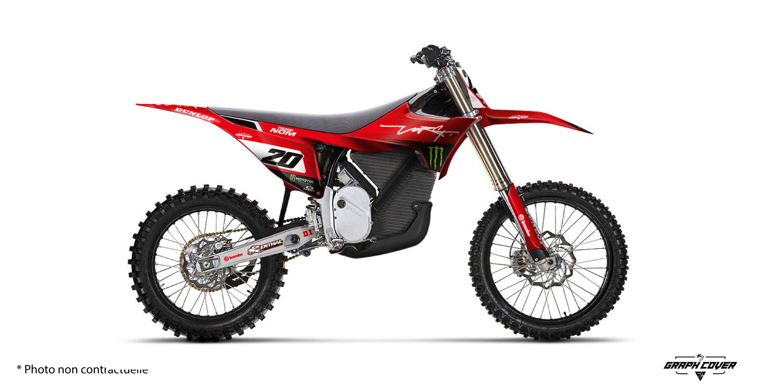 Stark-Varg---23+-Cairo-Rouge-3D Découvrez le kit déco Stark Varg haut de gamme conçu pour les amateurs de motos électriques. Fabriqué avec un vinyle ultra-résistant à colle renforcée.