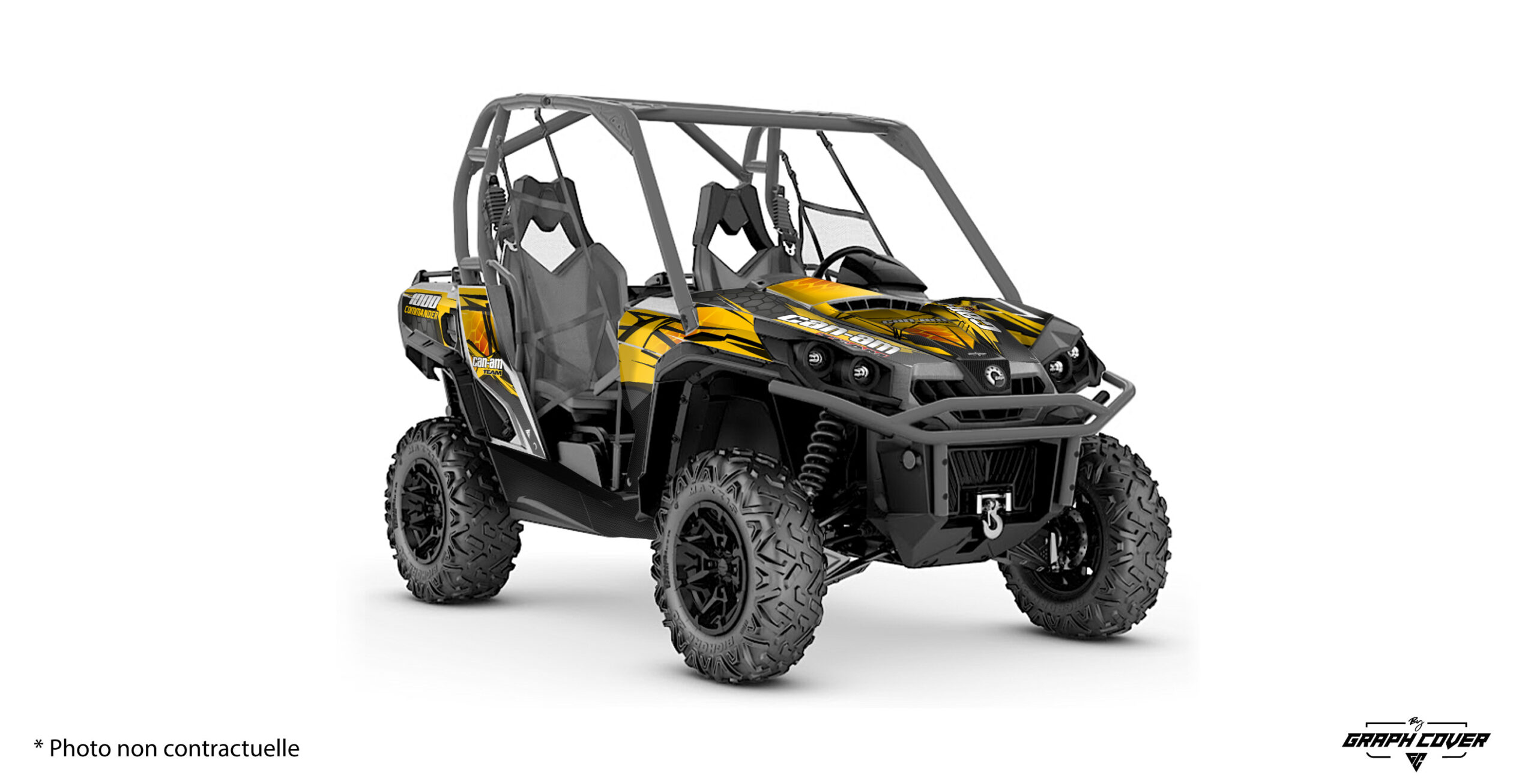 Commander-1000-Revival-orange-3D Que vous soyez un passionné de tout-terrain ou un compétiteur en quête d’un look sportif, ce kit déco Can-Am Commander est la solution idéale.