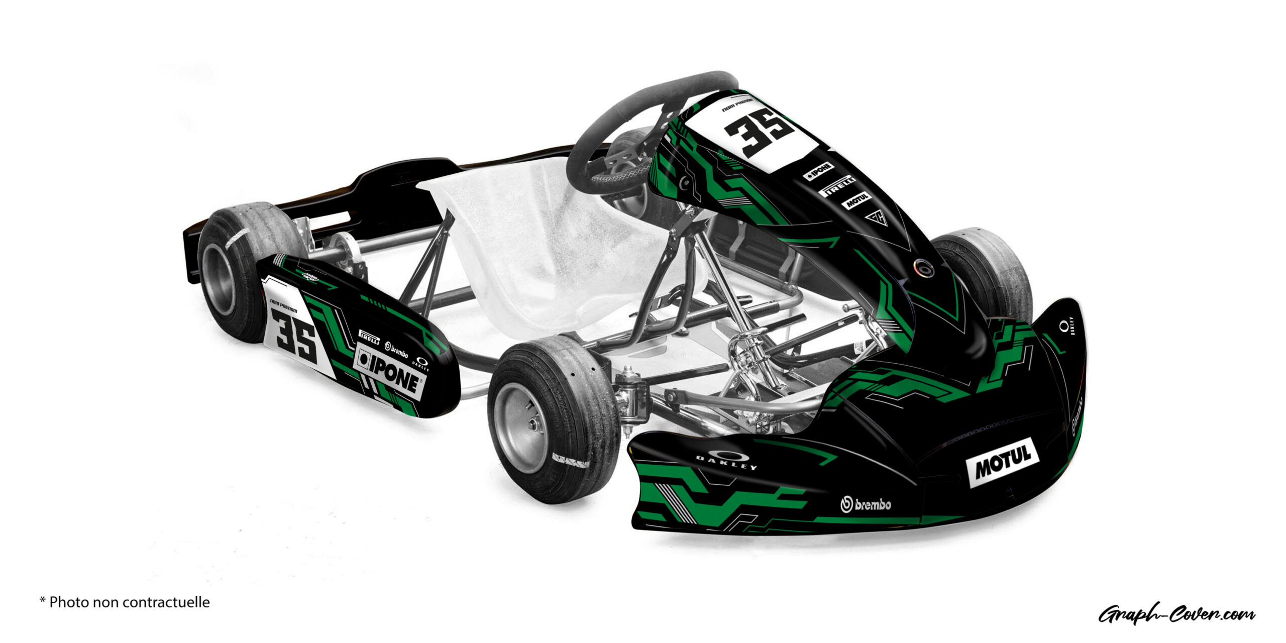 KG-MK20_Nex_Vert_3D Spécialement conçu pour les pilotes exigeants, ce Kit déco KG MK20 pour carénage KG allie performance et design ultra-moderne.