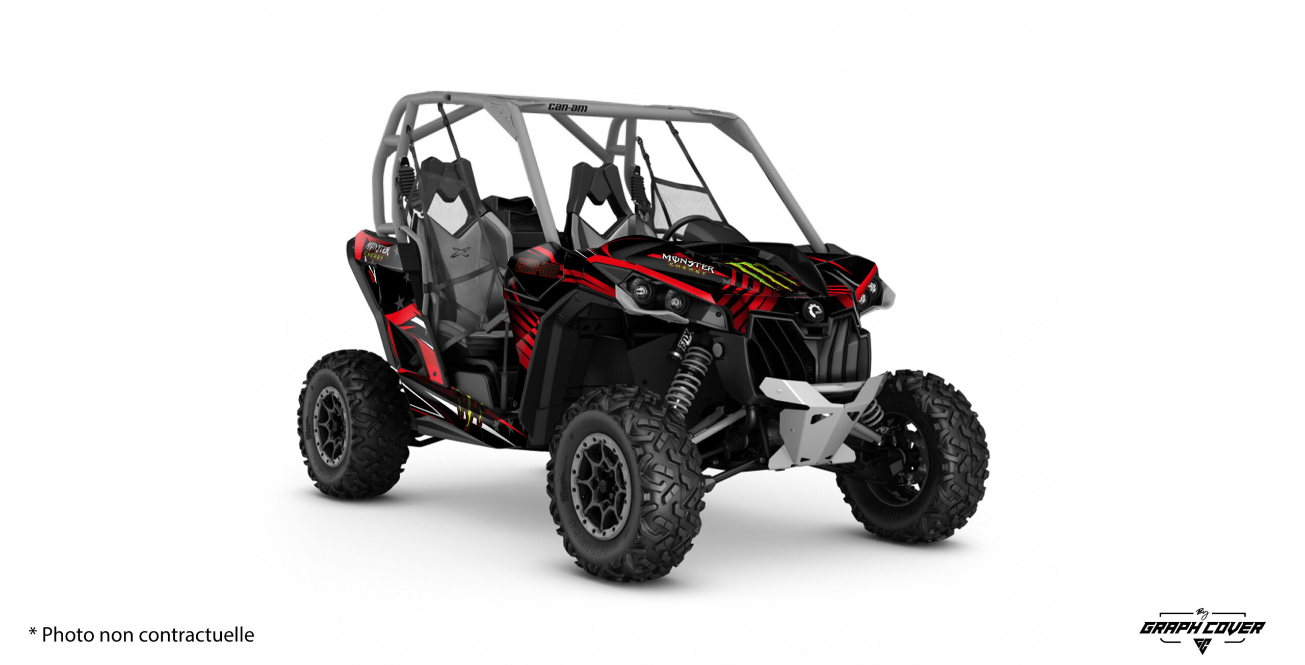 Transformez votre SSV Can-Am avec un kit déco Maverick 1000 ultra-résistant, conçu pour allier style et robustesse. Disponible en trois coloris.