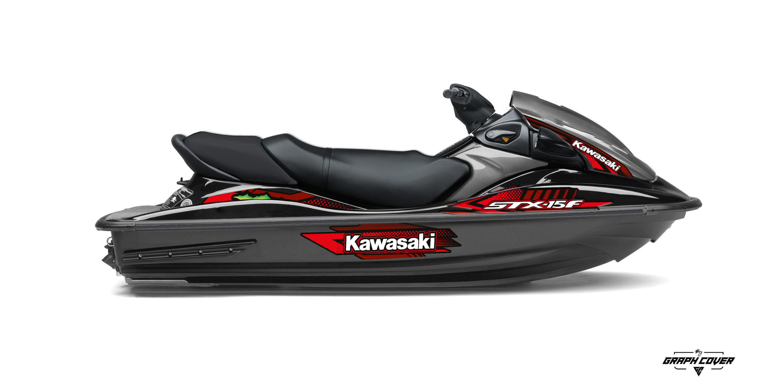 Plongez dans une nouvelle ère de personnalisation avec le kit déco CUT SERIES spécialement conçu pour le Kawasaki STX-15F.