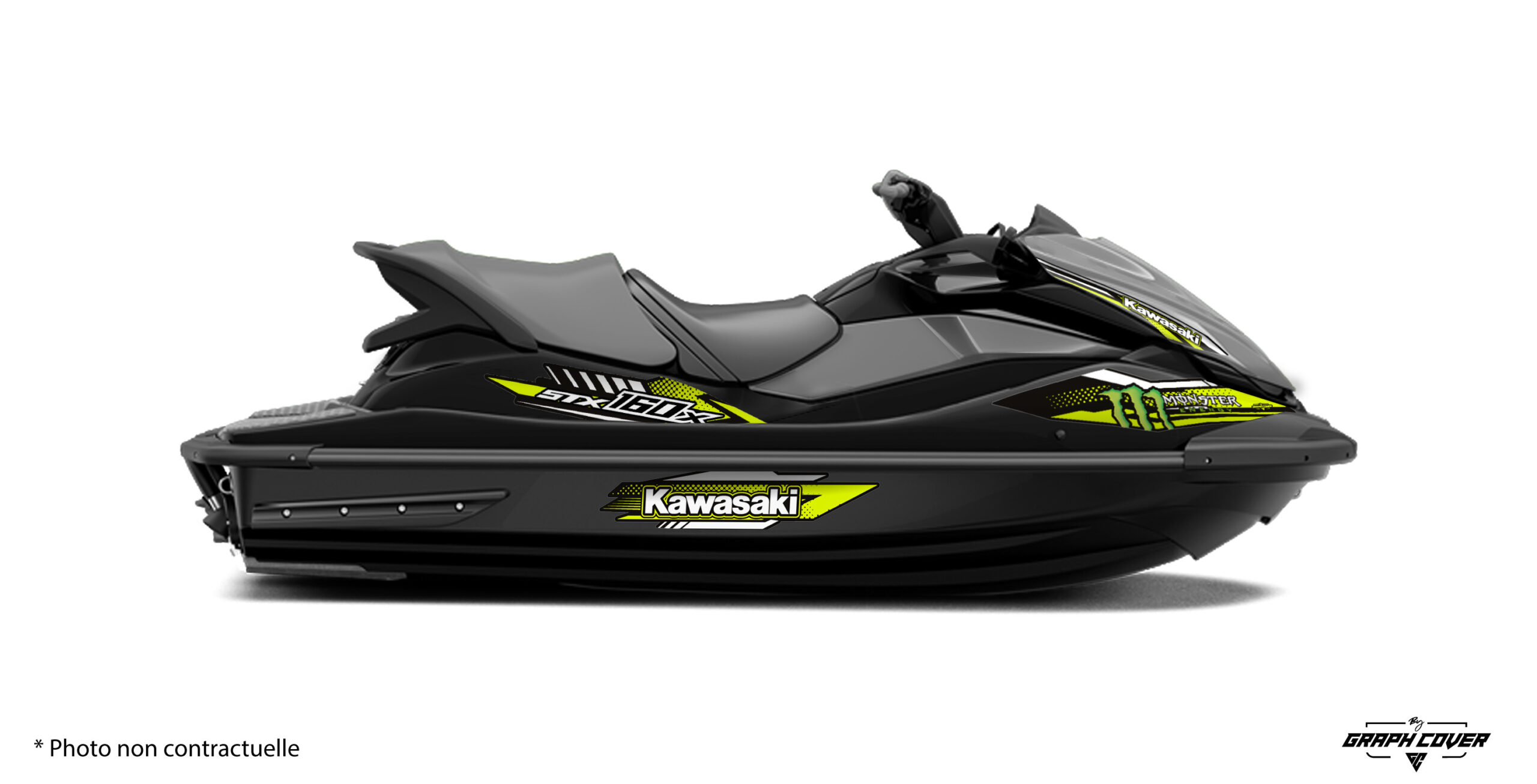 Le kit déco partiel STX 160 – Crave est la solution idéale pour personnaliser ton jet Kawasaki tout en conservant un look dynamique, sportif et équilibré.