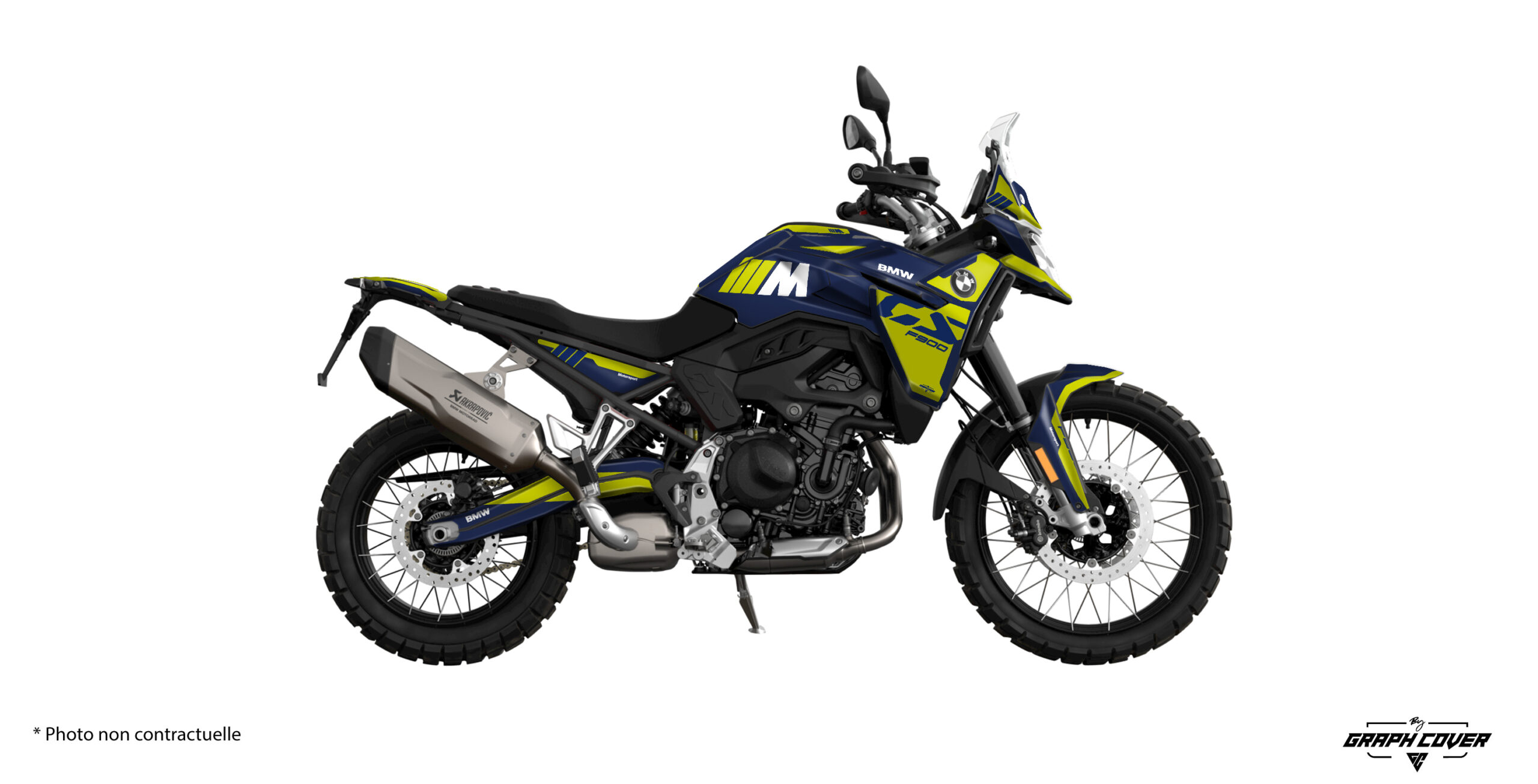 Affirme ton style avec puissance grâce au kit déco F900 GS Impact, une nouveauté signée Graph Cover, spécialement conçue pour cette BMW.