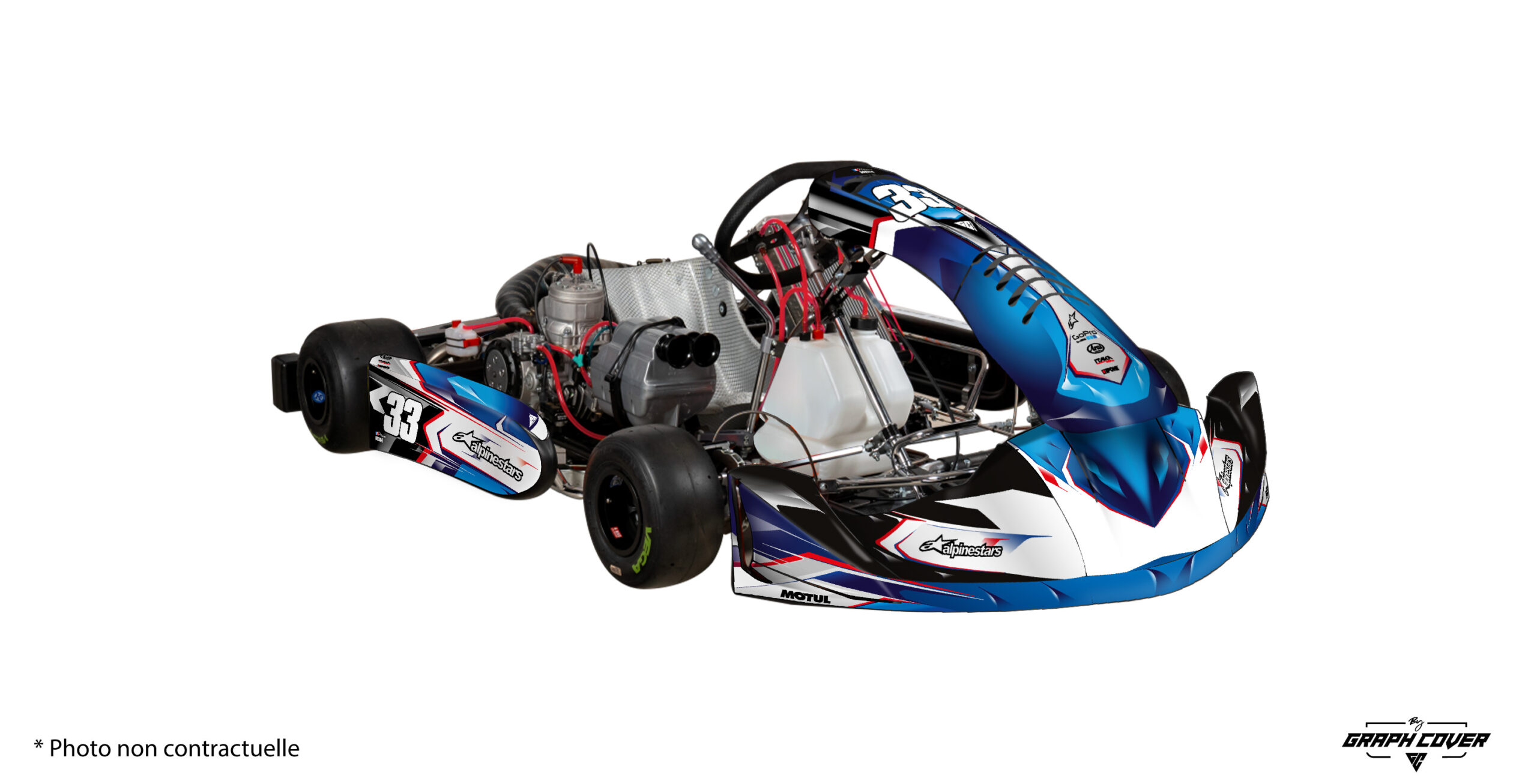 KG-509-Nurburgring-Bleu-3D Donne une identité forte à ton kart avec notre kit déco karting personnalisé – Nürburgring, conçu sur mesure pour le carénage dernière génération KG 509.