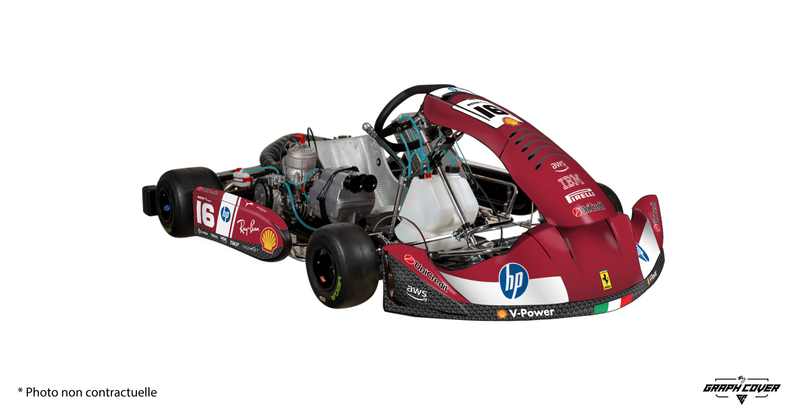 KG-509-Scuderia-Rouge-3D Transformez votre kart KG 509 en véritable monoplace miniature avec notre kit déco kart F1 design Scuderia.