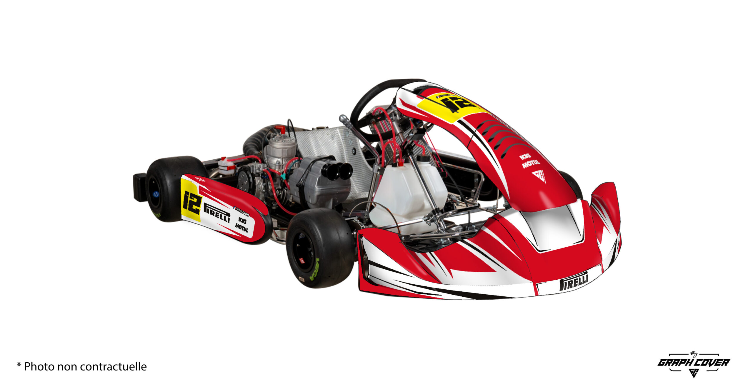 KG-509-Thunder-Rouge-3D Affirme ton style et ta présence sur la piste avec notre nouvelle deco karting Thunder, une création puissante et moderne, spécialement conçue pour s’adapter parfaitement au carénage KG 509.