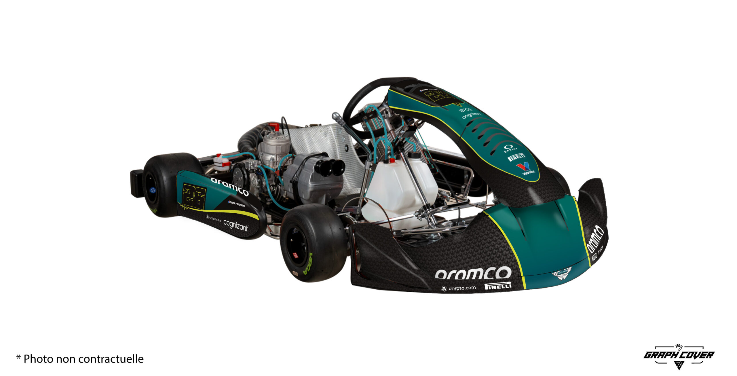 KG-509-Trackline-3D Affirmez votre style sur la piste avec le kit déco karting F1 Trackline, une création inspirée des célèbres livrées de Formule 1, parfaitement adaptée au carénage KG 509.