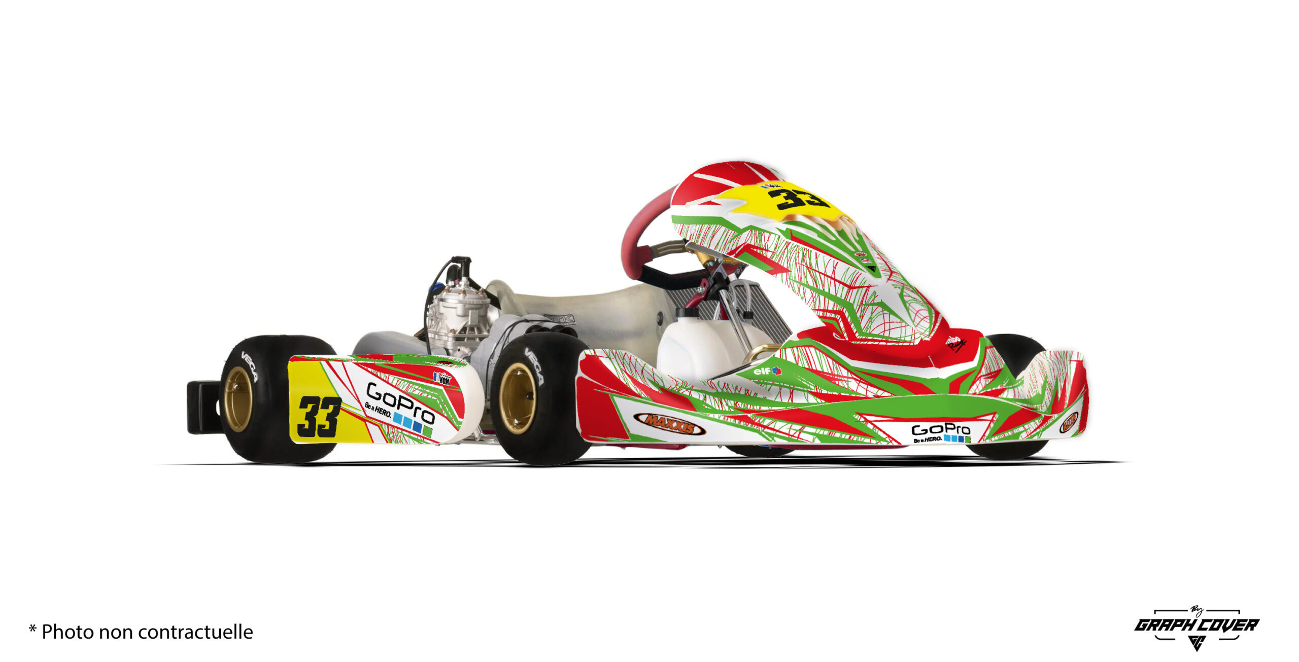 OTK-M11-Koupa-Rouge-Vert-3D Tu viens d’équiper ton kart de la toute nouvelle carrosserie OTK M11 ? Il est temps de lui offrir une identité visuelle forte avec notre kit déco OTK – Design Koupa !