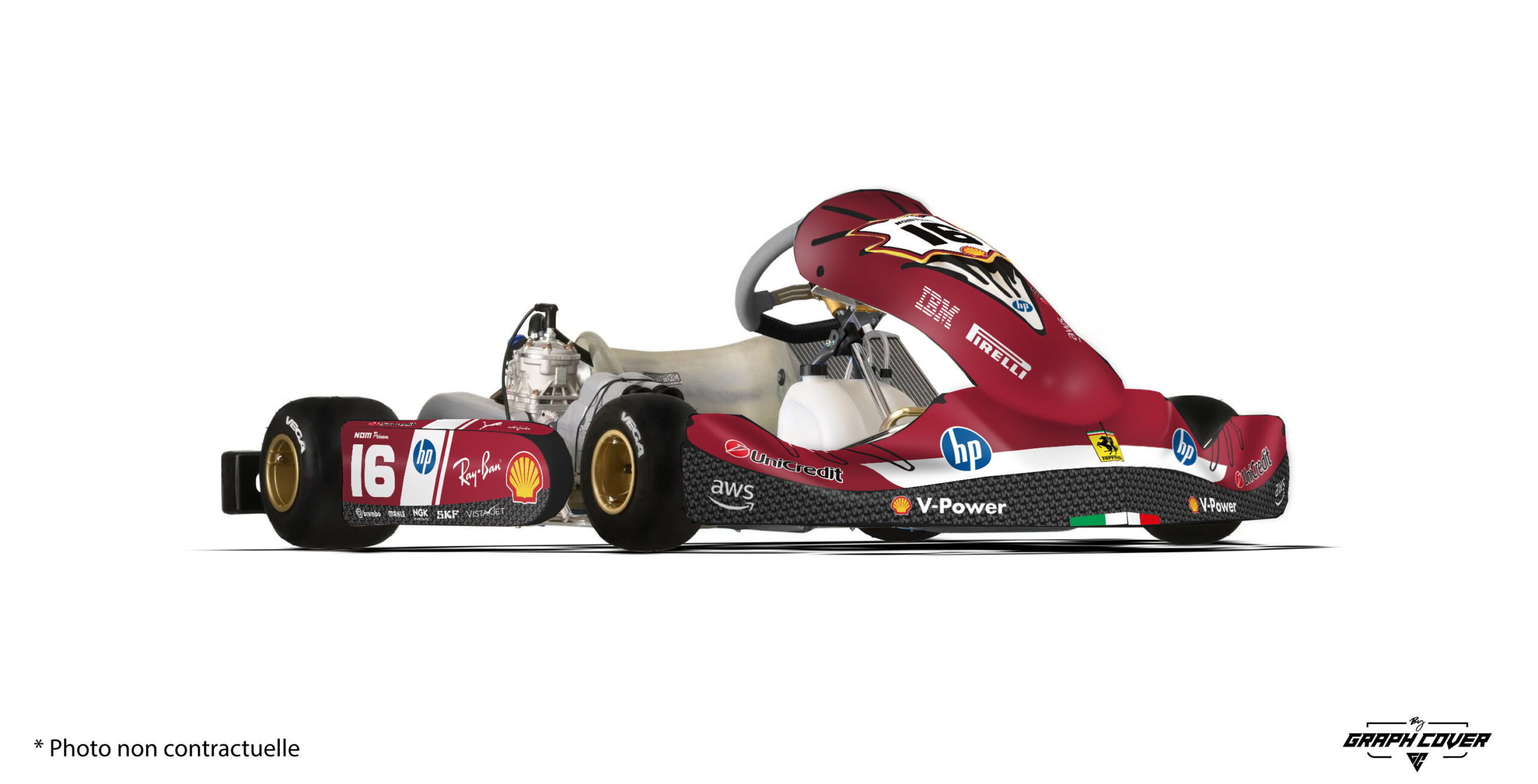 OTK-M11-Scuderia-Rouge-3D Offrez à votre karting un look iconique avec le tout nouveau Kit déco Scuderia, spécialement conçu pour les carrosseries OTK M11.
