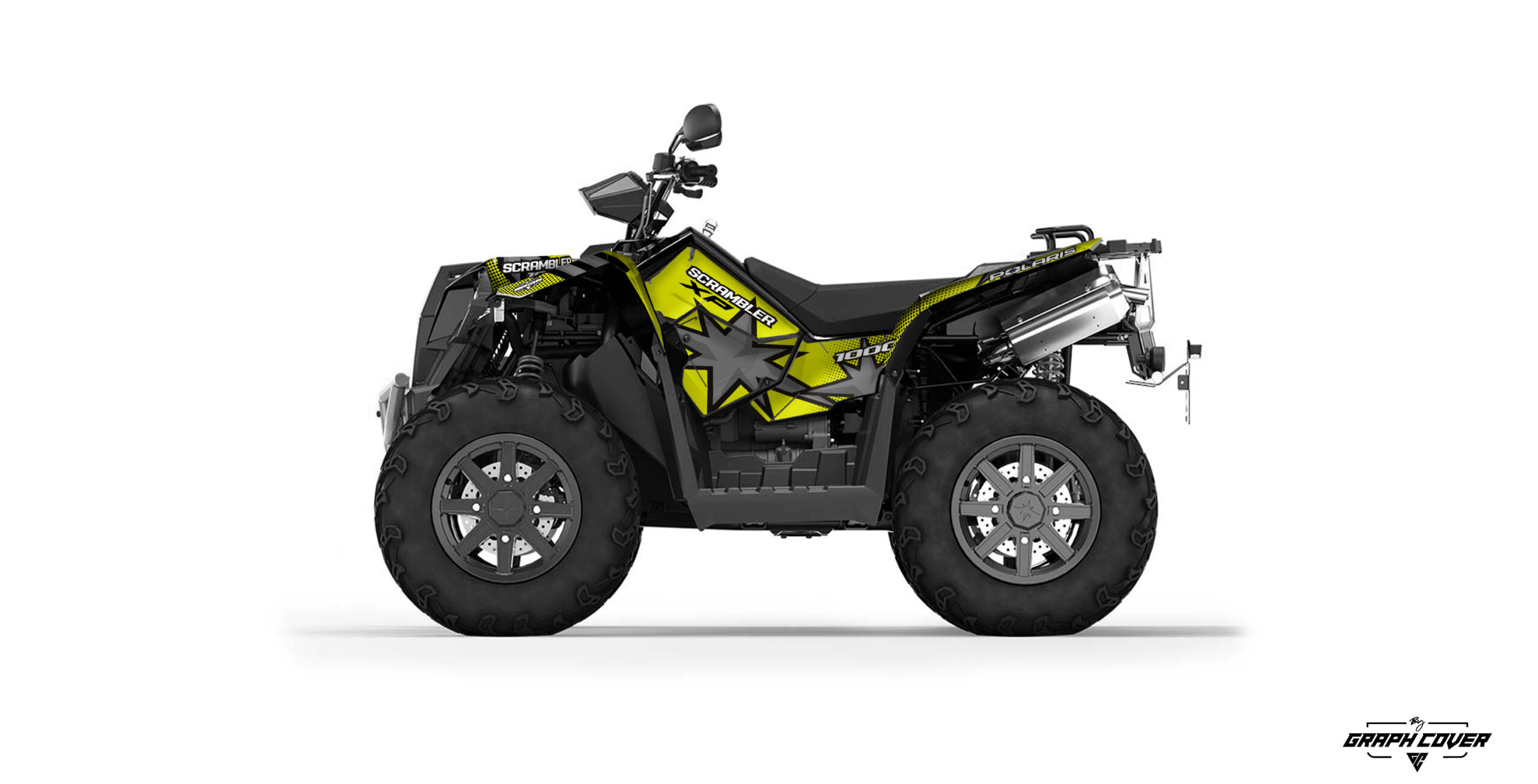 _Polaris-Scrambler-850-1000---13-à-23-Hiosy-Pistache-3D e kit complet de Stickers Scrambler 1000 habille ton véhicule avec un look dynamique, moderne et ultra-visible, tout en offrant une protection efficace du carénage.