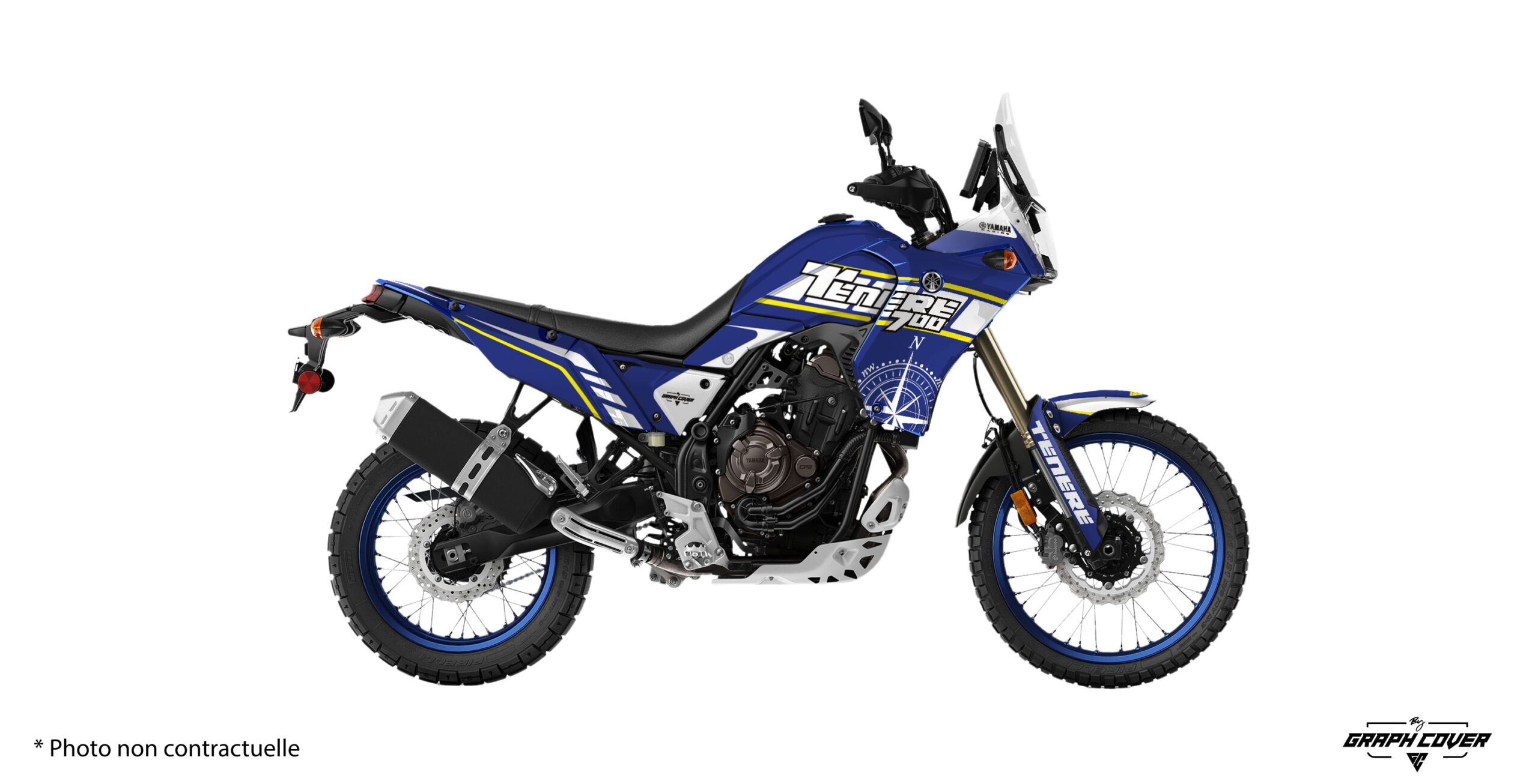 Inspiré du monde de l’exploration, ces Stickers Ténéré 700 se distingue par ses motifs boussole et ses lignes dynamiques qui renforcent le look aventurier.