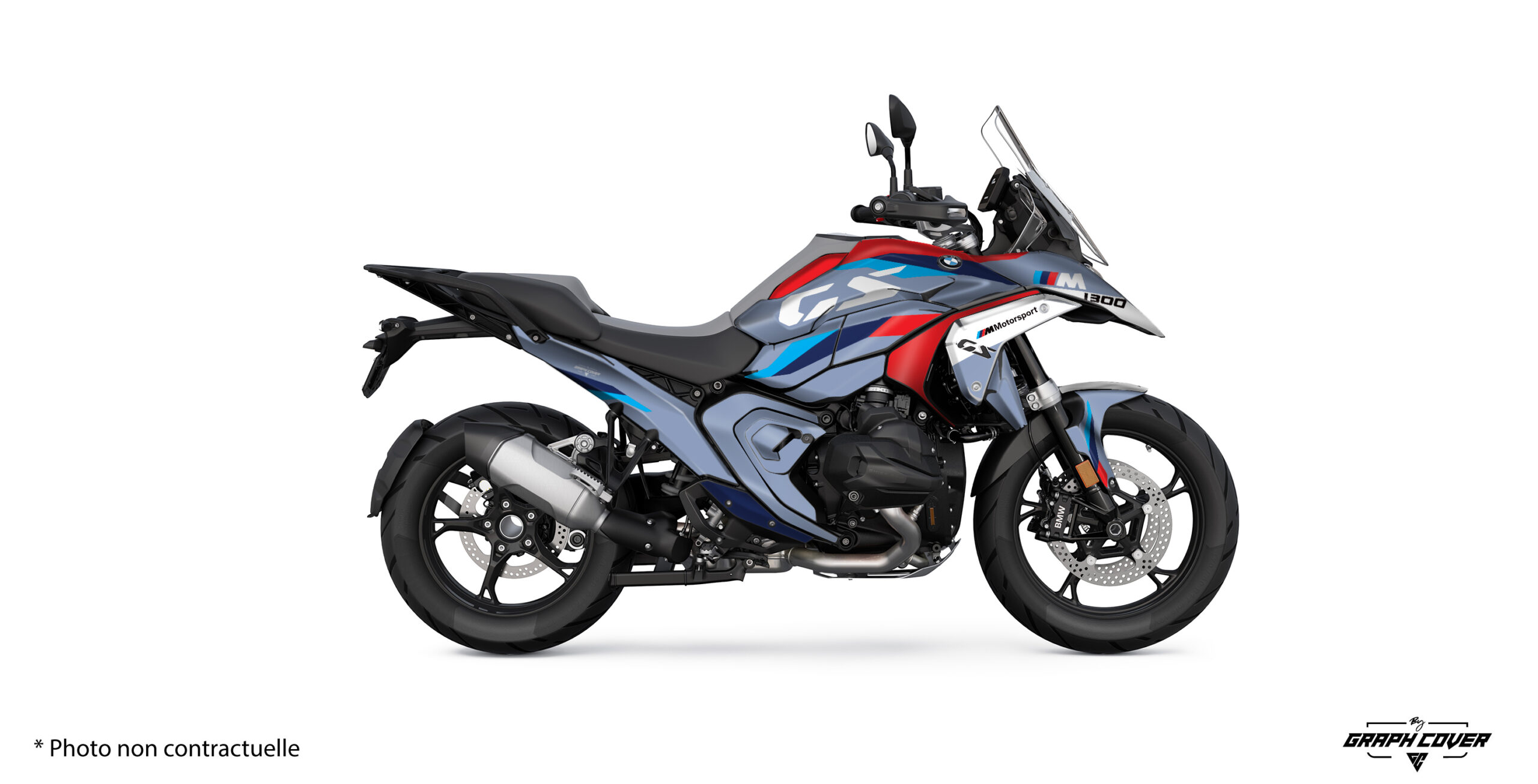 Donnez à votre trail une allure encore plus affirmée avec le kit déco BMW R 1300 GS Safety. Le design reprend les codes visuels de l’esprit BMW Motorrad.