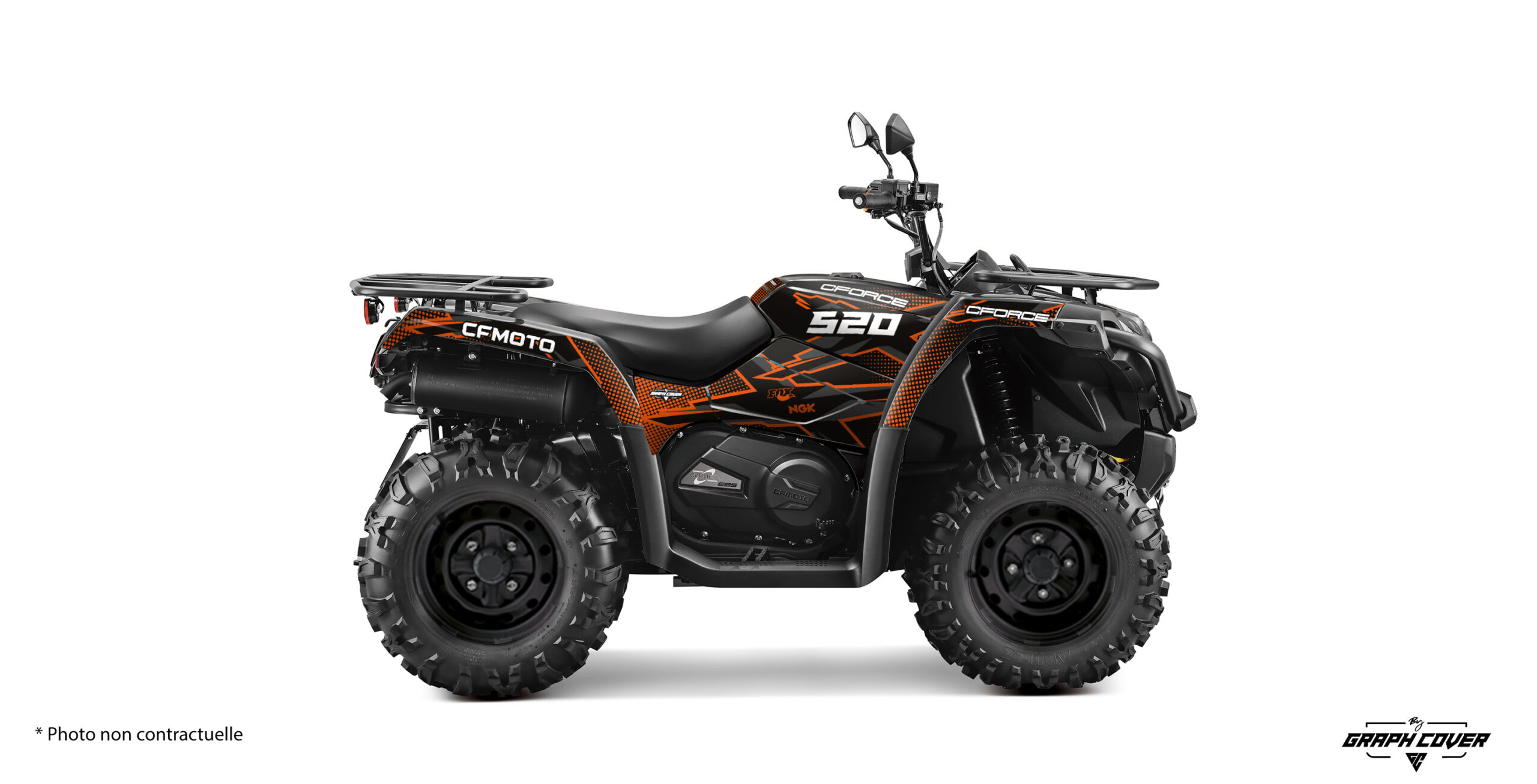 Affirme ton style sur les chemins avec le tout nouveau habillage quad Cforce 520, une création signée Graph Cover