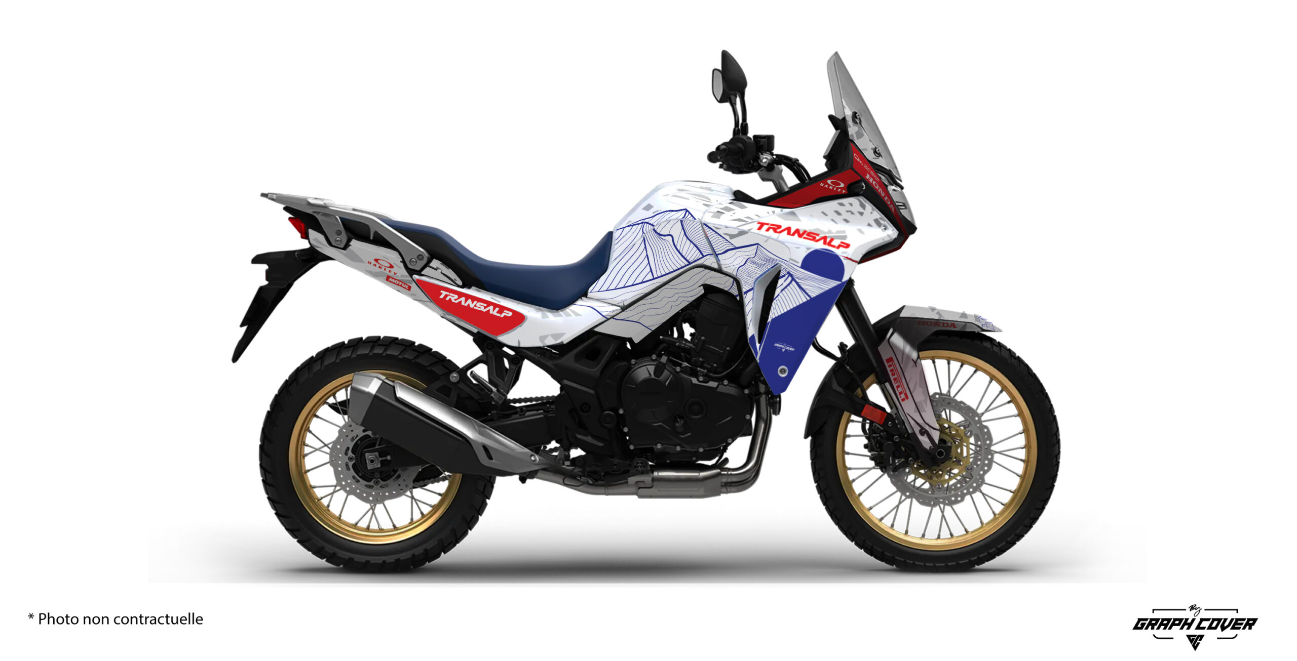 HONDA-XL-750-TRANSALP-2023+-Sandstorm-Blanc_3D Apportez une nouvelle identité visuelle à votre moto avec le kit déco Honda Transalp au design Sandstorm. Disponible en finition brillante ou mate