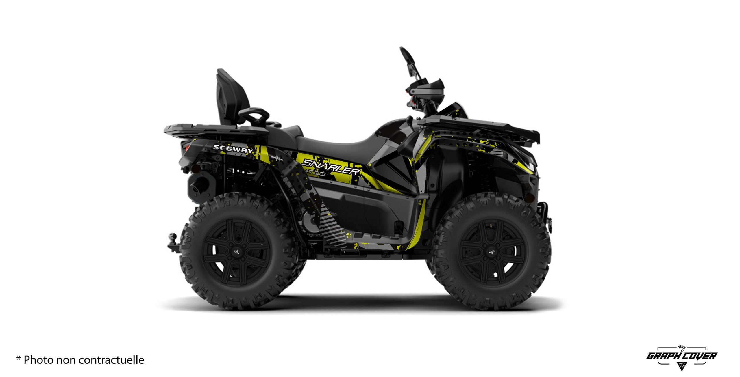 Transformez votre quad Segway en véritable bête de course grâce à notre kit déco Snarler AT10 au style agressif et racé. Fabriqué en France.