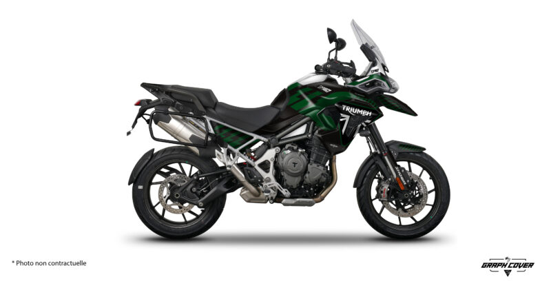 Donnez une identité forte à votre trail avec le kit déco Tiger 1200 design Thunder. Pensé pour la Triumph Tiger 1200 GT Pro