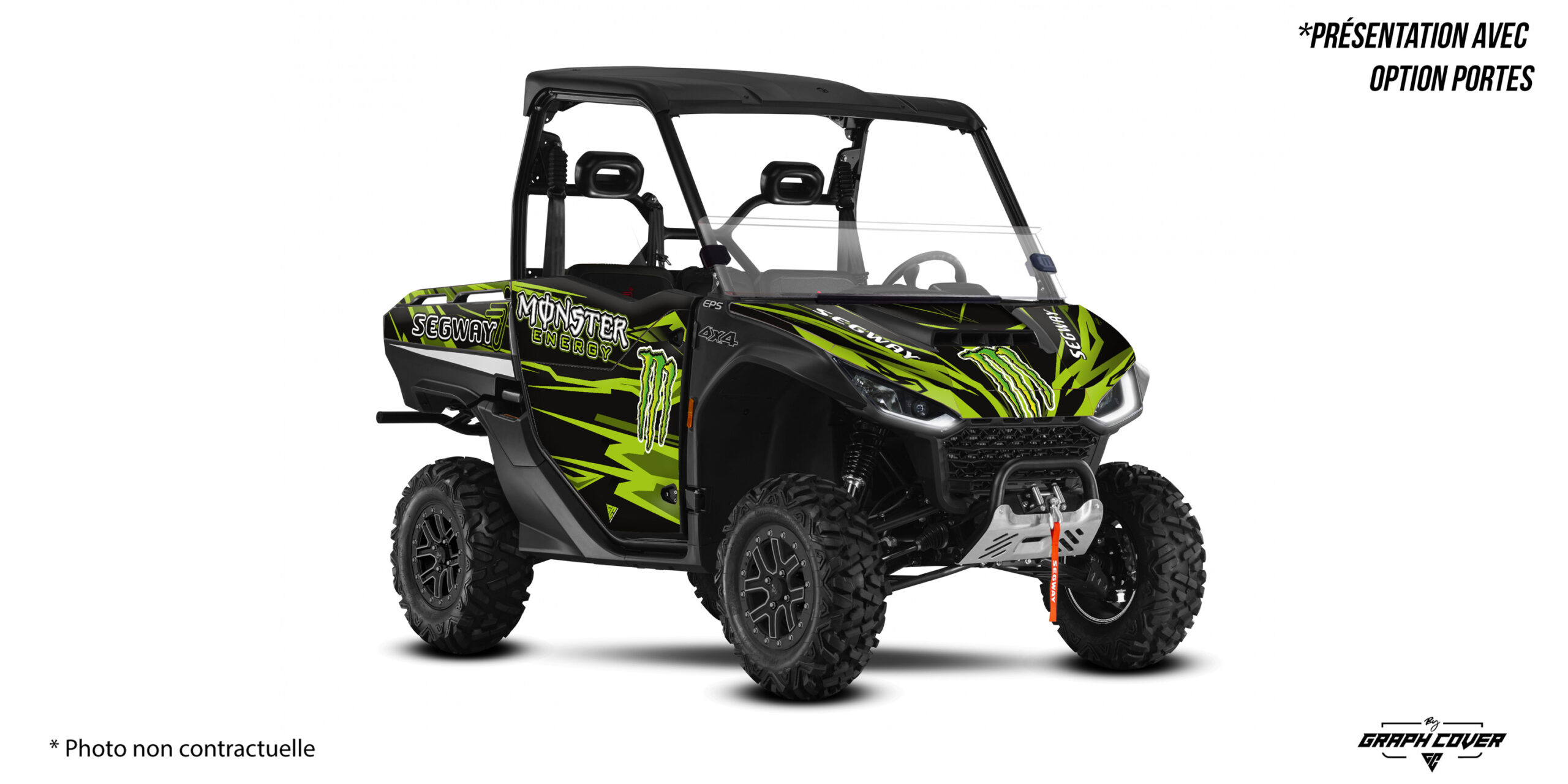 Donnez un look radical et sportif à votre buggy avec ce kit déco Segway Fugleman au design Efficient inspiré de l’univers Monster Energy.