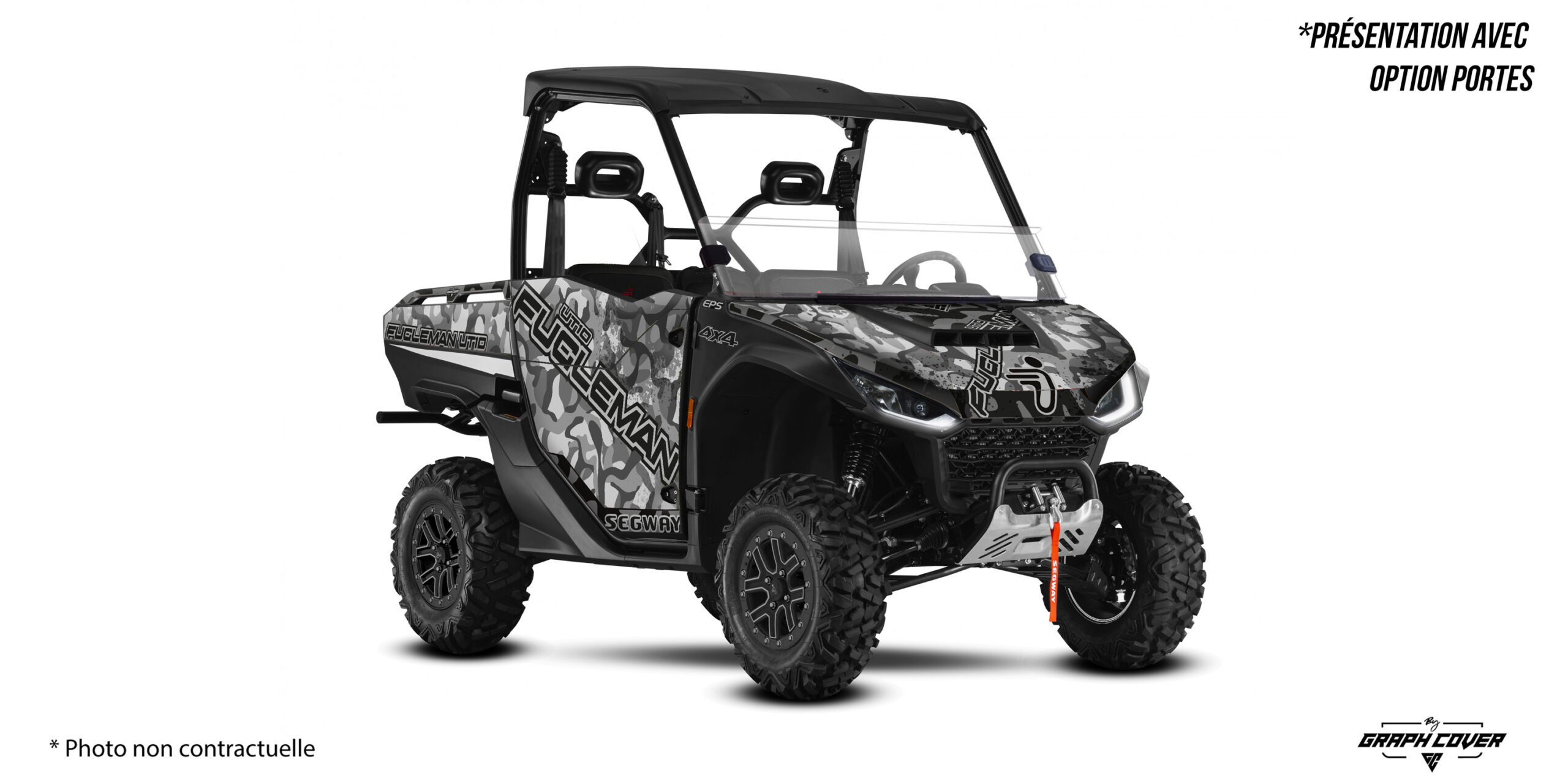 kit-deco-ssv-segway-Fugleman-Kamo-gris-3D Affirmez le caractère baroudeur de votre machine avec les stickers Segway Fugleman au design Kamo. Idéale pour les amateurs de sensations fortes.