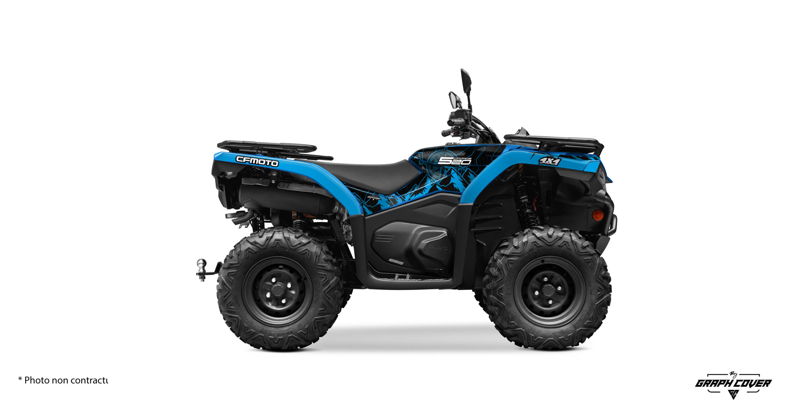 Sublimez votre quad avec notre kit Stickers autocollants Cforce 520, spécialement conçu pour les modèles CF Moto Cforce 450 et 520 de deuxième génération, en version courte ou longue.