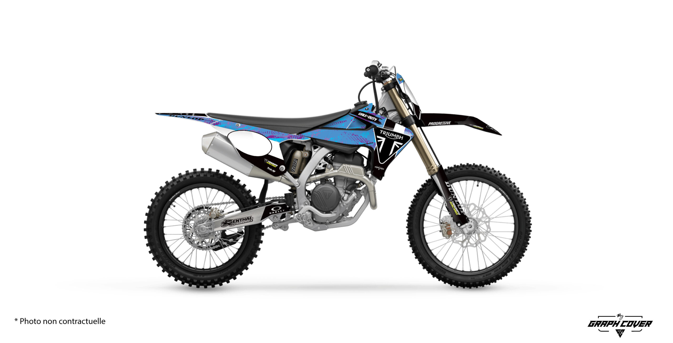 Transformez votre moto cross avec le Kit déco Triumph TF 450 X design Jude. Pensé pour les pilotes exigeants. Fabriqué en France à la commande.