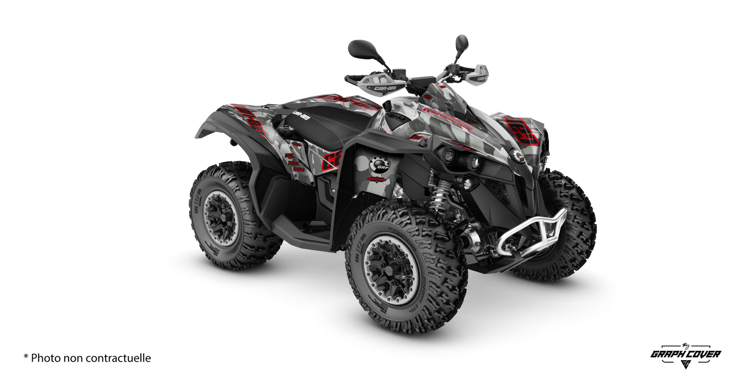 Can-Am-Renegade-_-21+-Nevoa-Rouge-3D Sublimez votre machine avec le kit décoration Renegade au design Nevoa, une création signée Graph Cover. Pensé pour les pilotes passionnés.