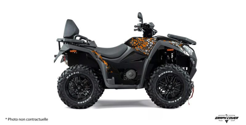 Le kit déco quad Kymco MXU transforme l’apparence de votre machine. Conçu pour les modèles MXU 550 et 700, ce kit apporte une identité visuelle forte.