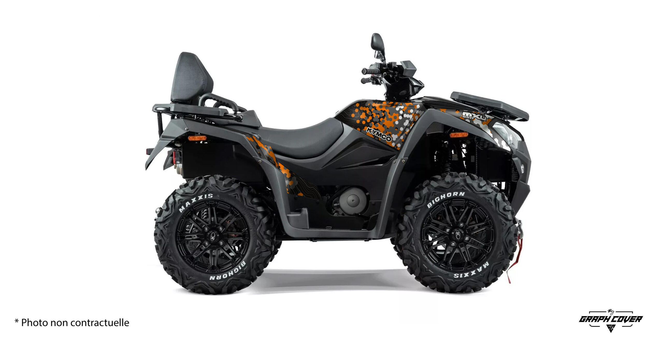 MXU-550-700---2019-Actualisé-v3-Cyrix-Orange-3D Le kit déco quad Kymco MXU transforme l’apparence de votre machine. Conçu pour les modèles MXU 550 et 700, ce kit apporte une identité visuelle forte.