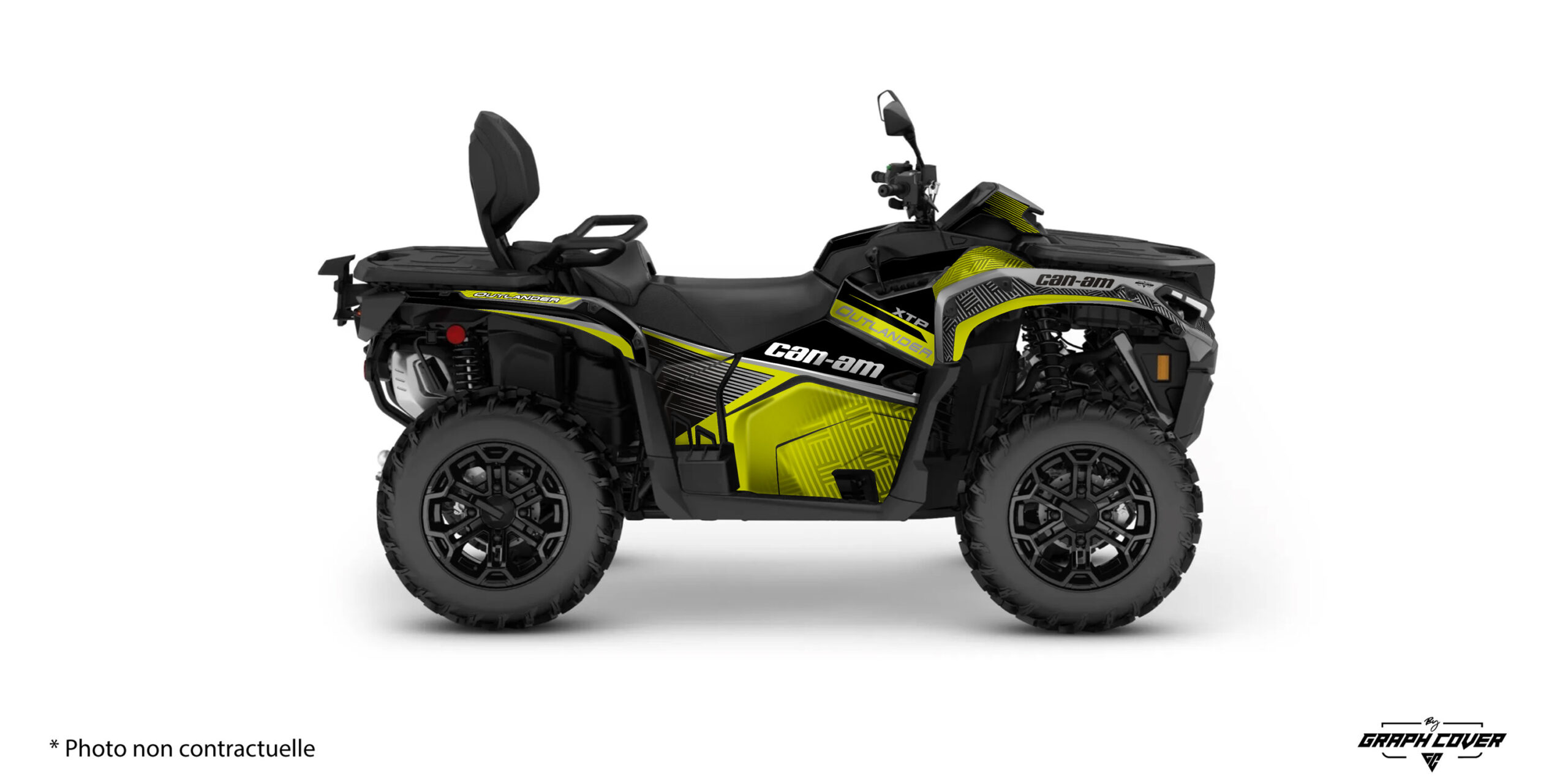 Exprime toute la puissance de ton quad avec le Stickers Can Am Outlander 1000 – Design Odex, une création signée Graph Cover qui combine design technique et esprit aventurier.
