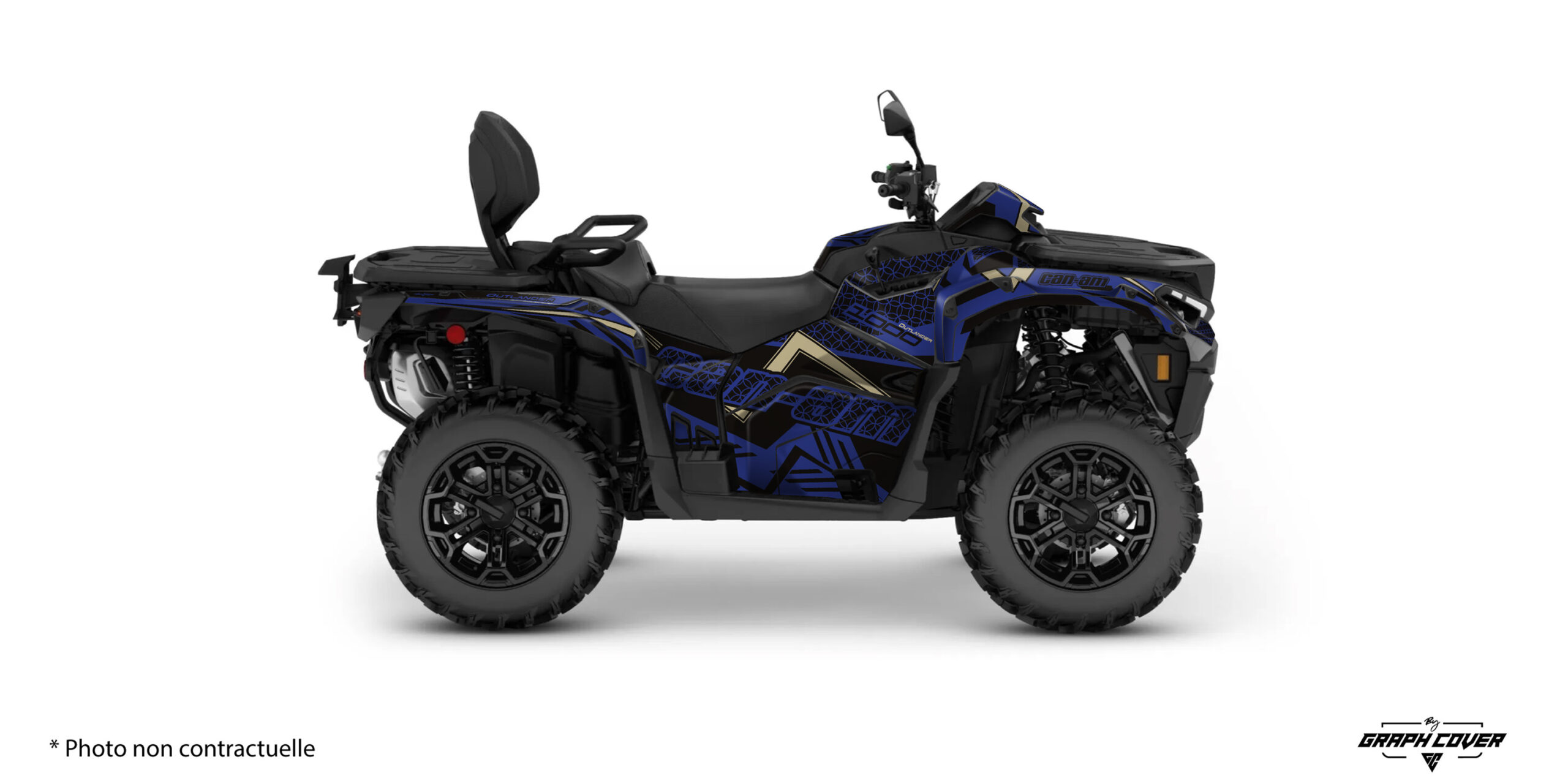 Outlander-G3-850-1000---25+-Ohana-Bleu-Sable-3D Allie puissance et élégance avec le Stickers Can Am Outlander – Design Ohana, un habillage exclusif Graph Cover imaginé pour les pilotes qui veulent affirmer leur style sur tous les terrains.