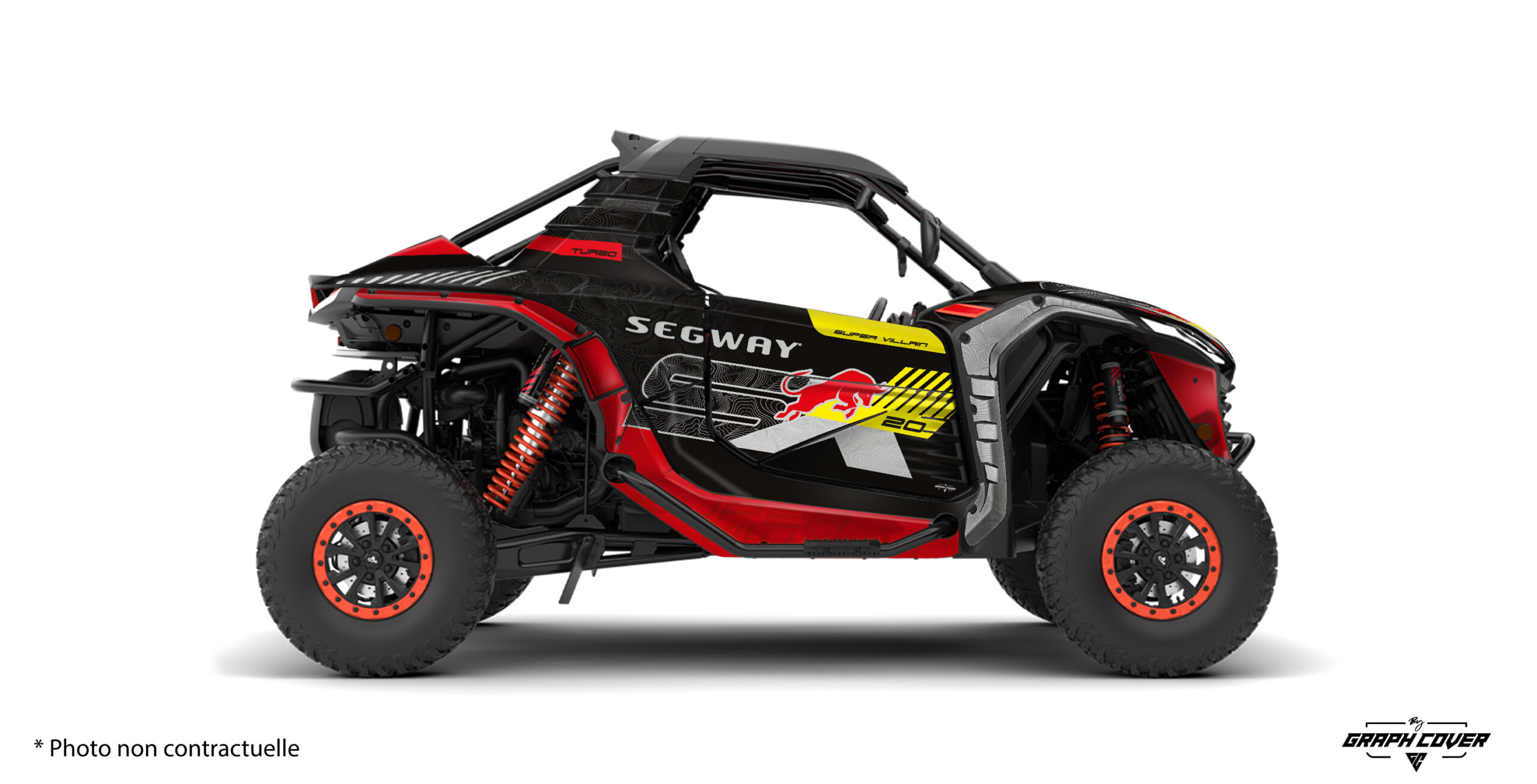 Faites rugir votre machine avec le Kit déco Segway SX20 TYR, une création taillée pour révéler la puissance visuelle du tout dernier Segway Super Villain.