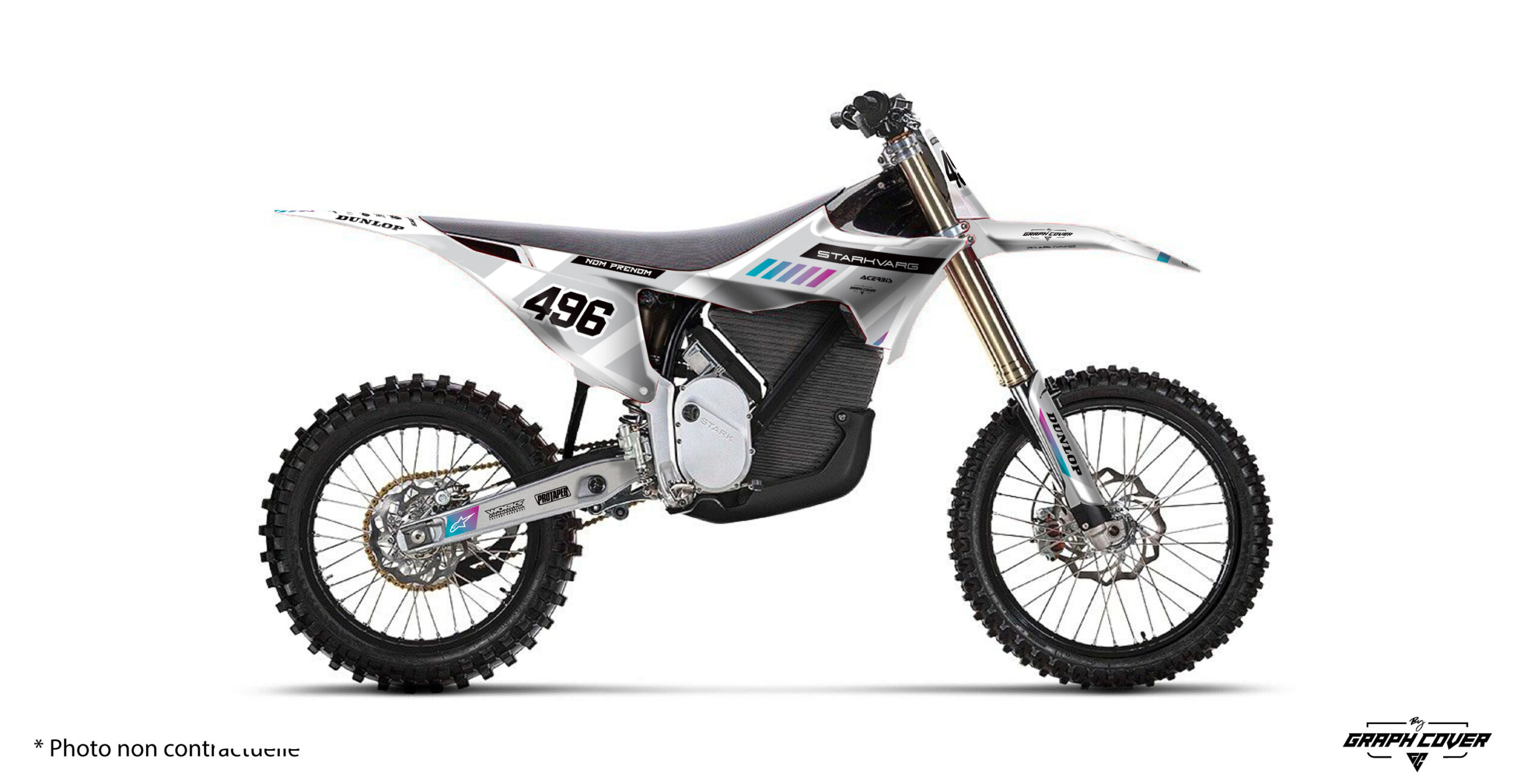 Stark-Varg-23+-Kere-Blanc-3D Exprimez toute la puissance et la modernité de votre machine avec le Kit déco moto Stark Kere, une création pensée pour sublimer les lignes futuristes.