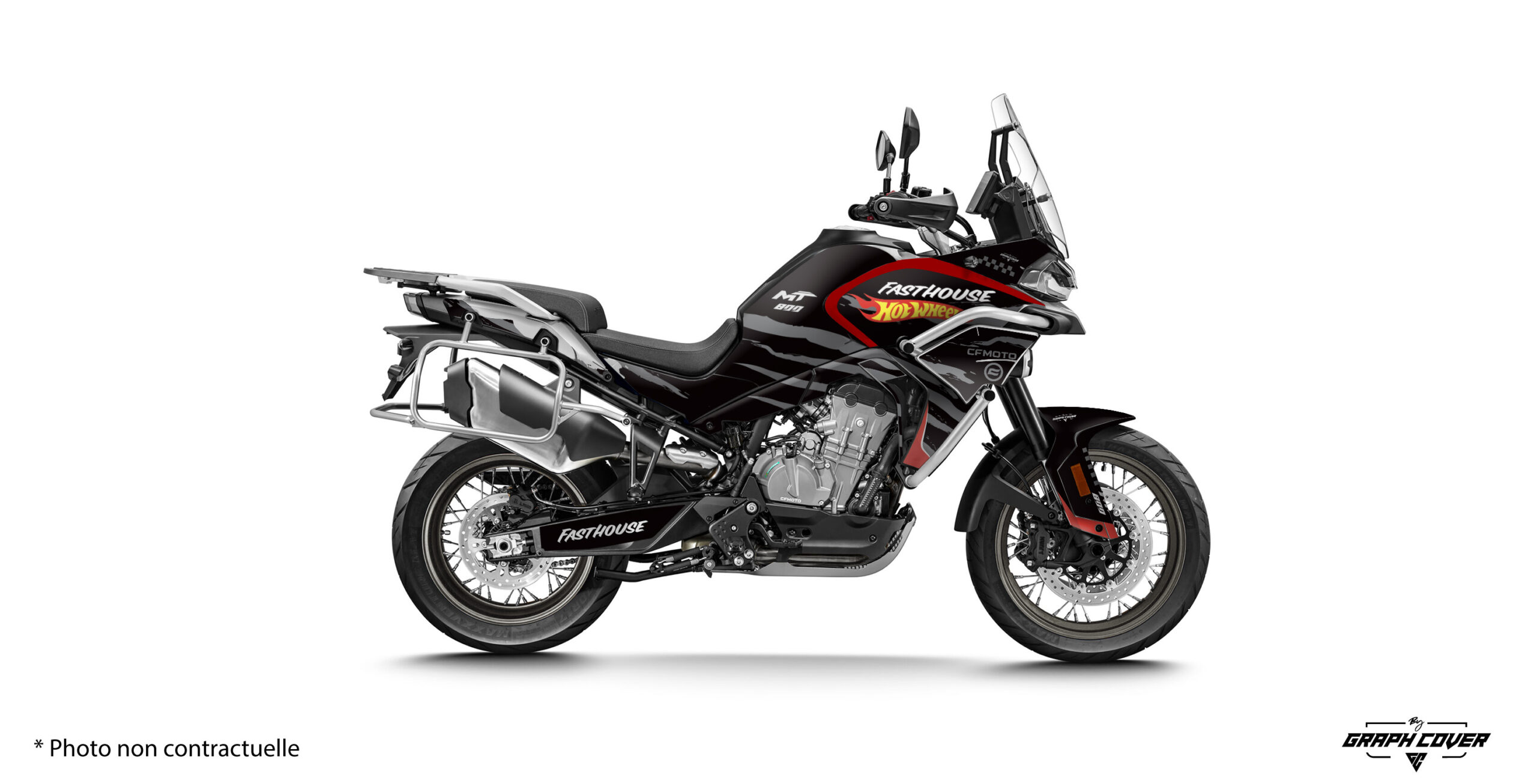 Cfmoto 800 Mt Kits Déco Fastwheels pour CF Moto 800MT. Design sportif, versions light ou full, personnalisation complète pour un style unique et durable.
