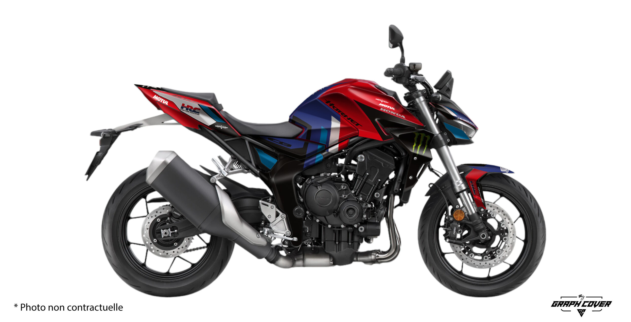 Le Kit Déco CB 1000 Hornet design DKR a été conçu pour transformer visuellement la Honda CB 1000 Hornet tout en respectant son ADN sportif.