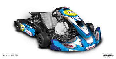 Stickers kart KG 508 design Toark : un kit déco dynamique, personnalisable et disponible en 4 coloris. Valorisez votre kart avec un visuel racing unique et professionnel.
