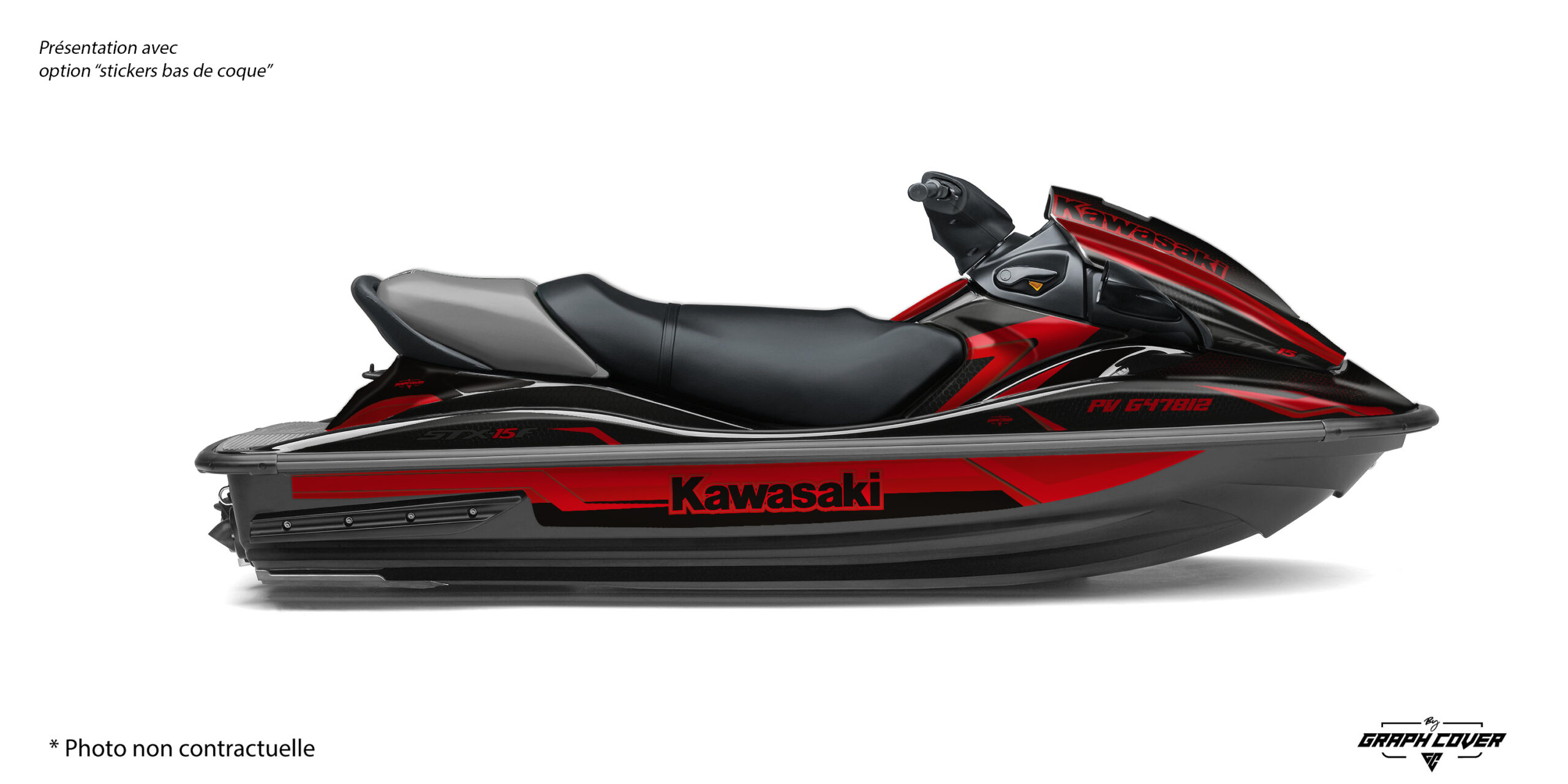 Kawasaki-STX-15F---STX-12F-Velocia-Rouge-3D Les Stickers Kawasaki STX-15F Velocia transforment immédiatement votre jet ski en une machine au look incisif et moderne.